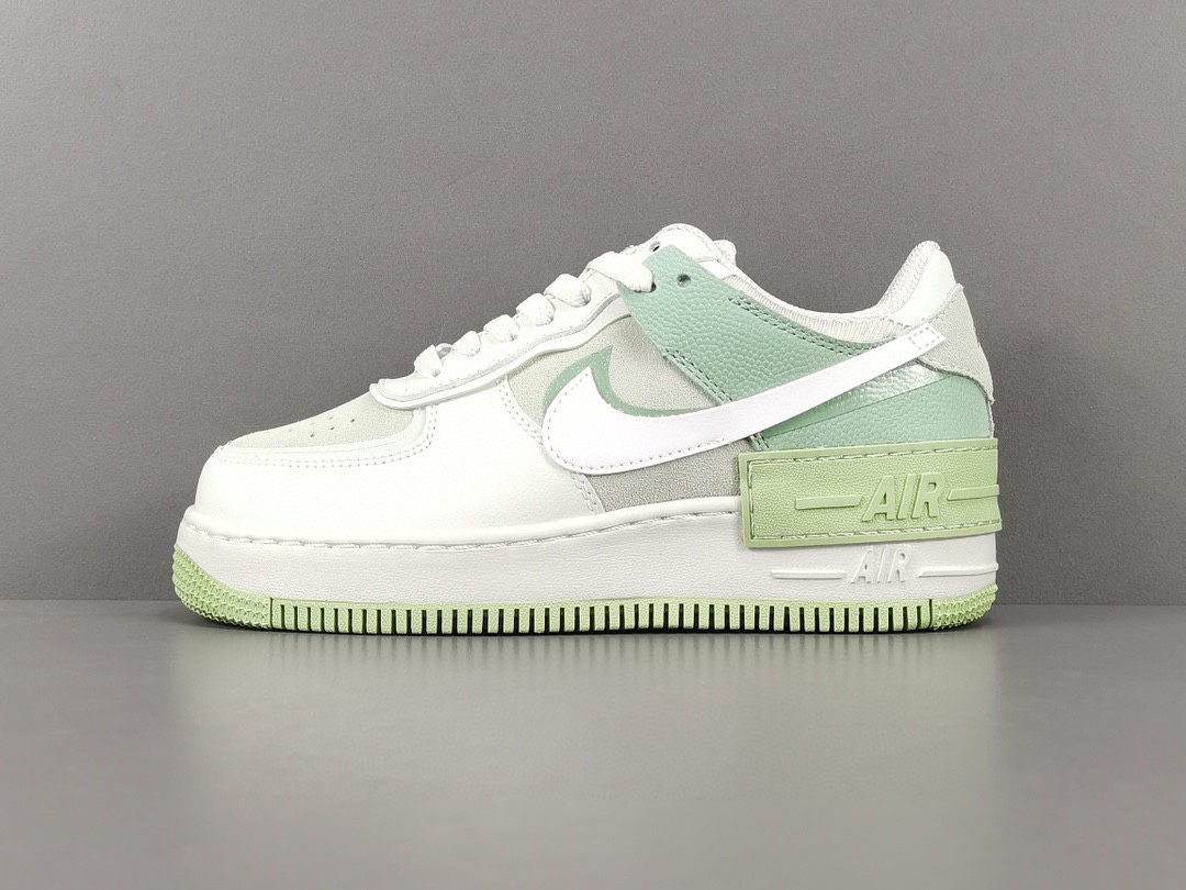 AF1马卡龙鞋码36-44总裁福利版出品-AirForce1Shadow解构女款马卡龙卡其DR7883-