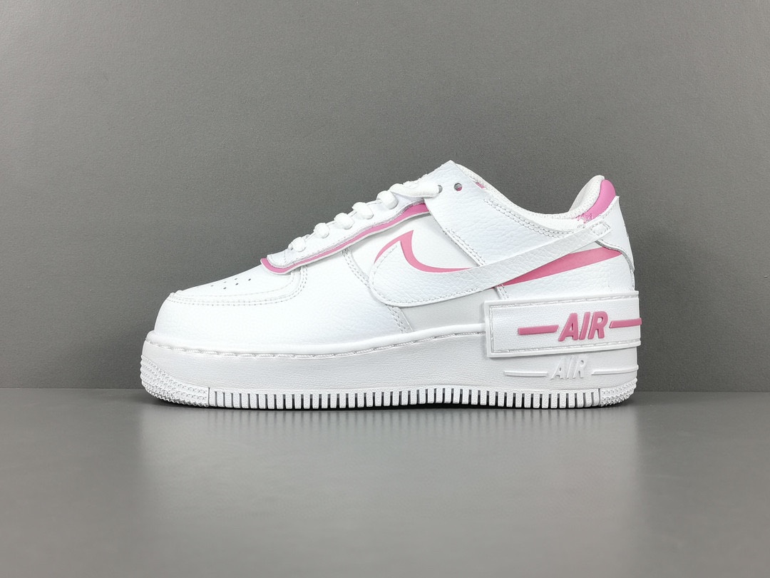 AF1马卡龙鞋码36-44总裁福利版出品-AirForce1Shadow解构女款马卡龙卡其DR7883-