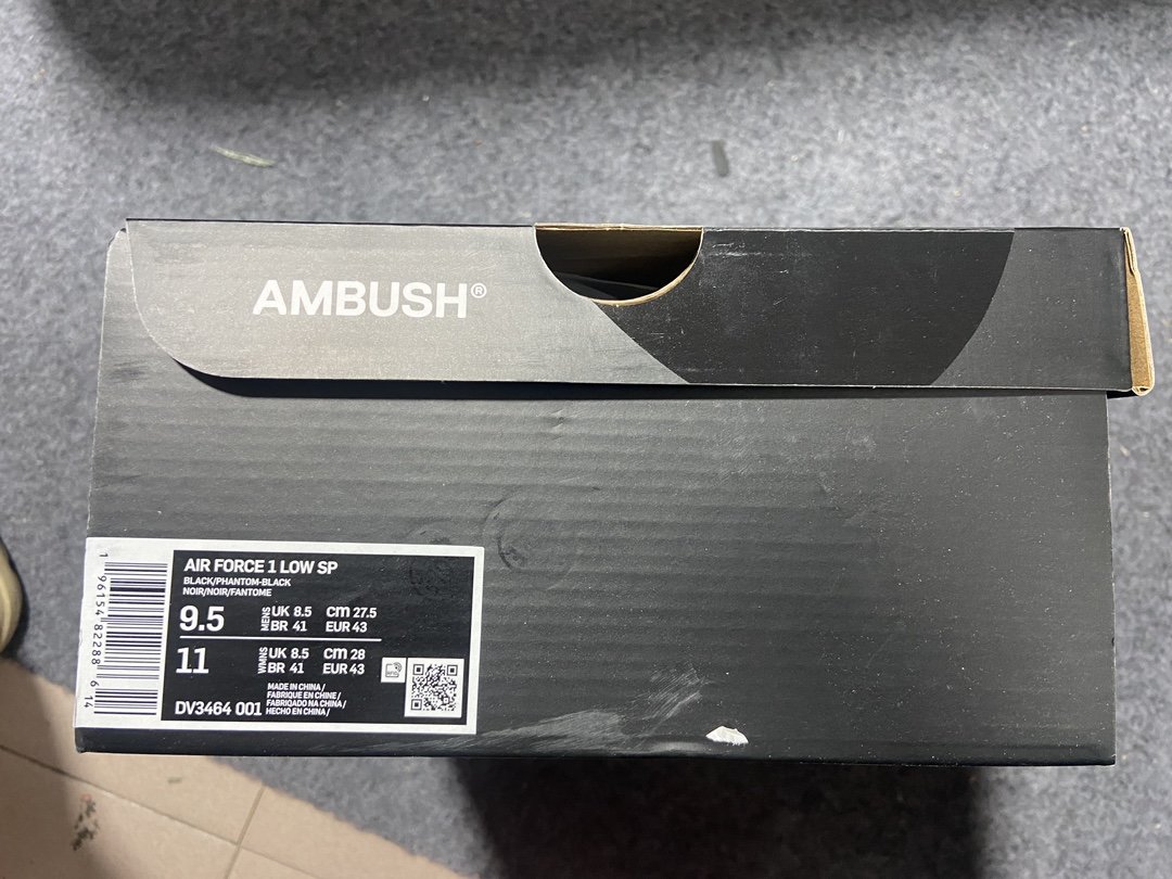 AMBUSH黑尺码36-46总裁R版出品-AMBUSHxNKAirForce1Low黑色DV3464-0