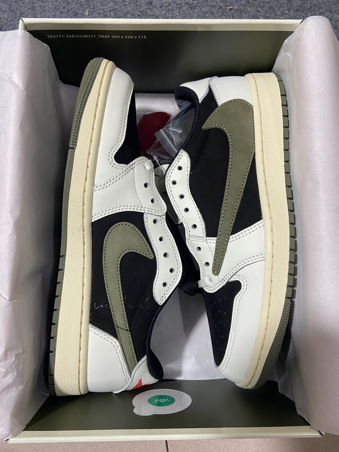 AJLow黑绿橄榄尺码:40-47.5总裁Y3版出品-StockX-TravisScottXJordan