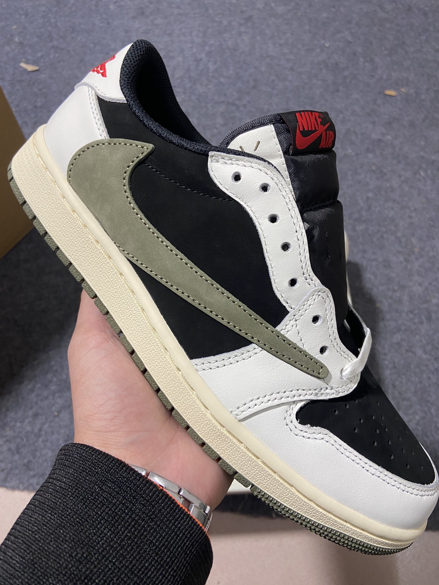 AJLow黑绿橄榄尺码:40-47.5总裁Y3版出品-StockX-TravisScottXJordan