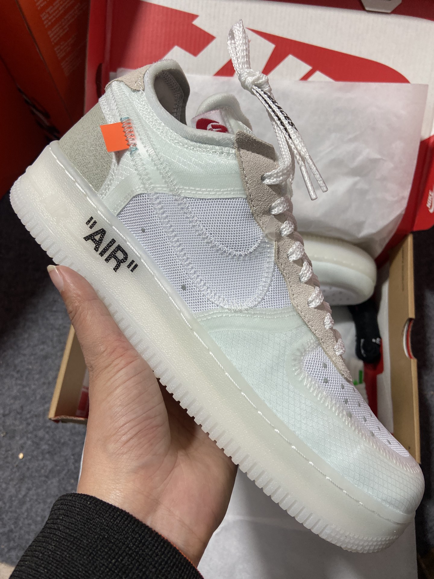 ow联名空军白色尺码40-46总裁R出品-OFF-WHITExAirForce1AF1OW联名白色AO4