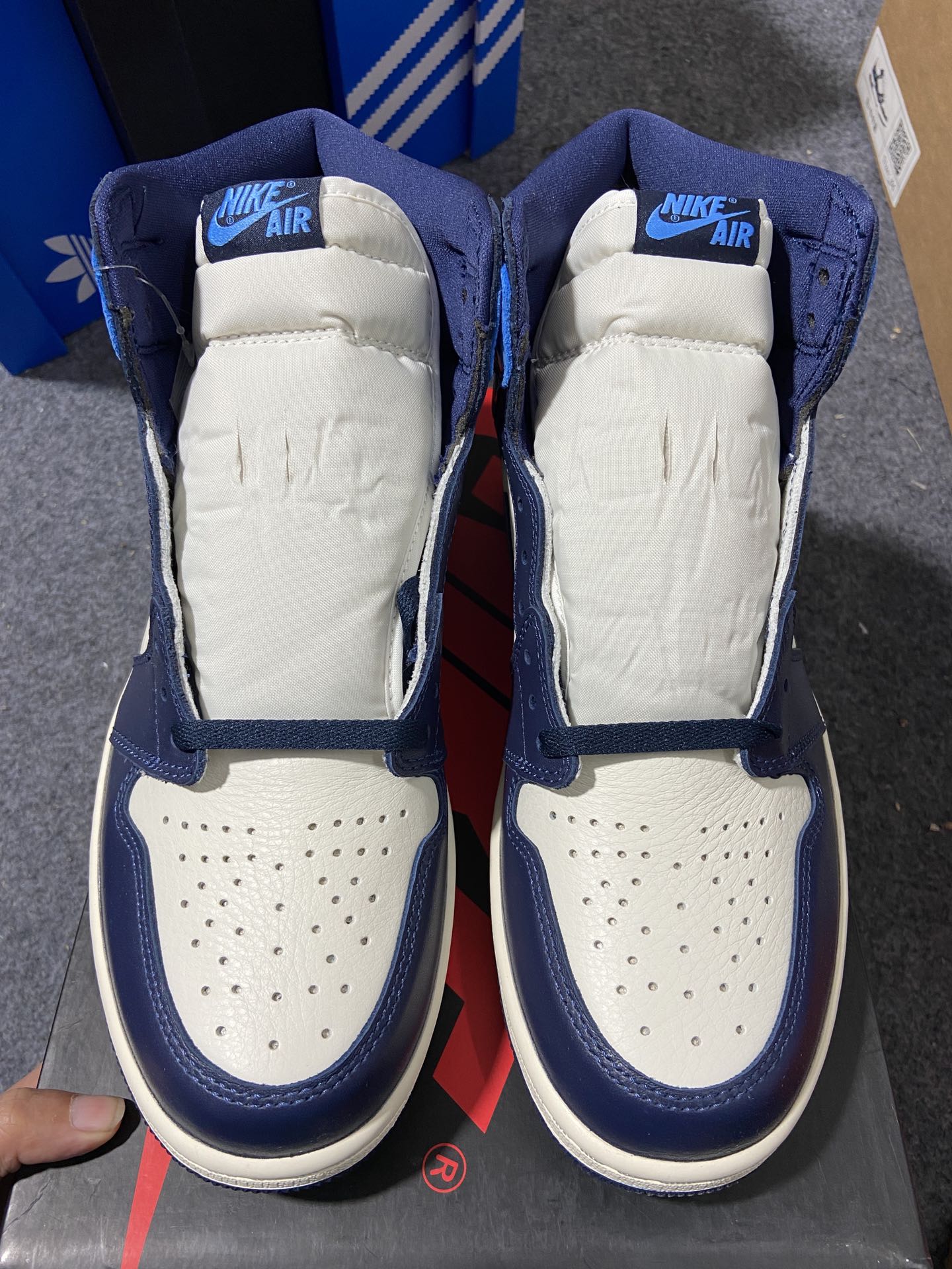 AJ1黑耀石尺码40-47.5纯原14版出品-AirJordan1AJ1OGObsidian黑耀石白蓝5