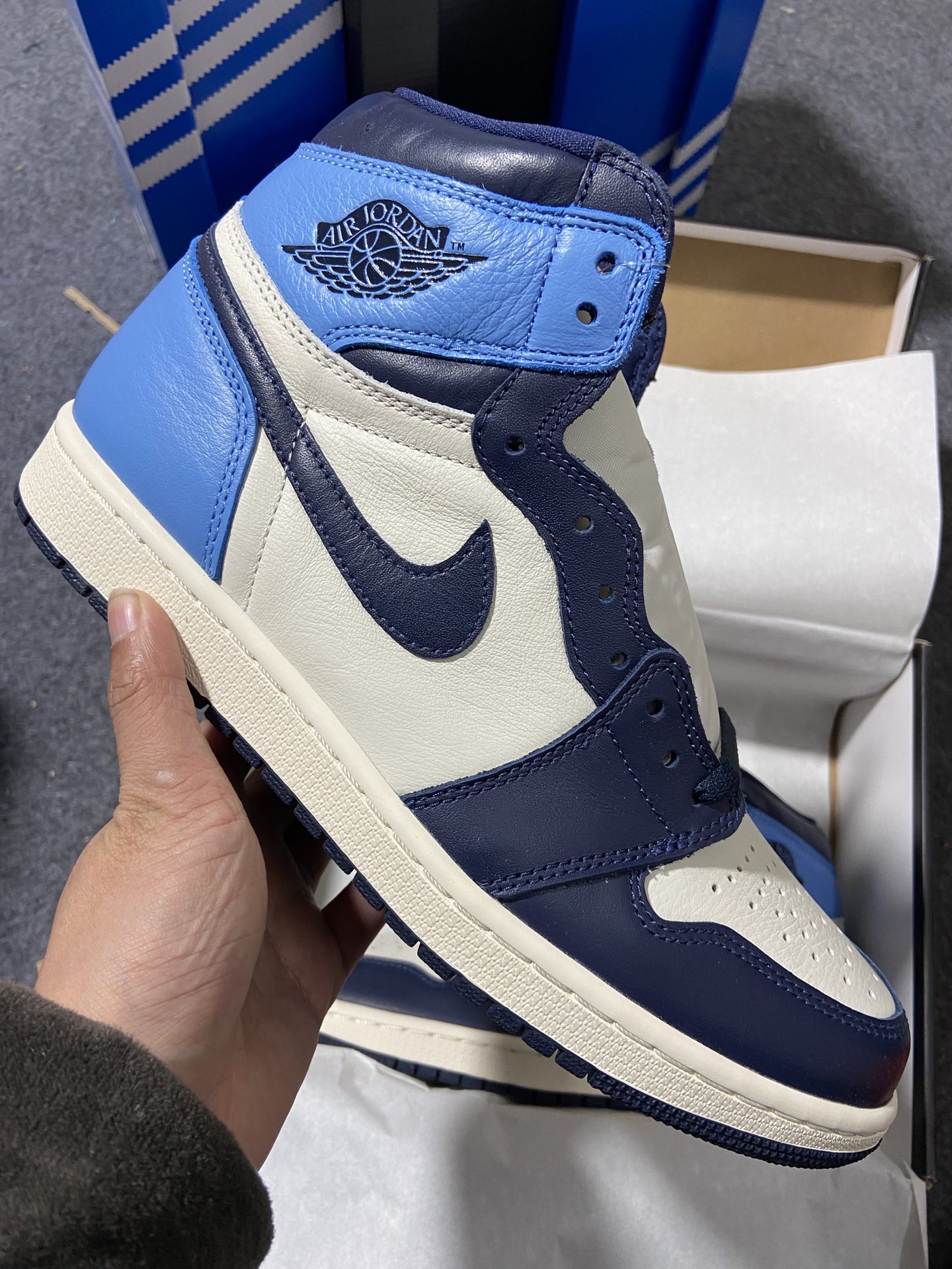 AJ1黑耀石尺码40-47.5纯原14版出品-AirJordan1AJ1OGObsidian黑耀石白蓝5