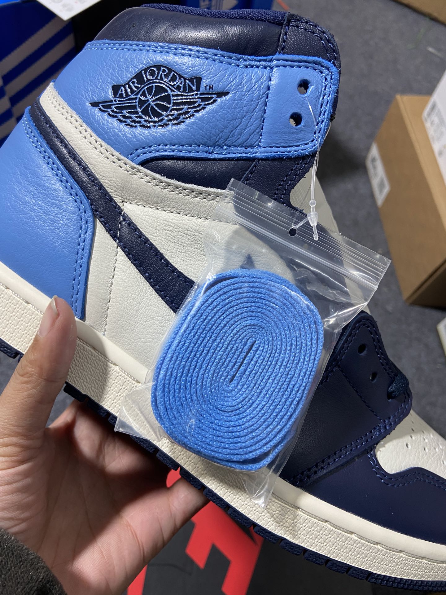 AJ1黑耀石尺码40-47.5纯原14版出品-AirJordan1AJ1OGObsidian黑耀石白蓝5