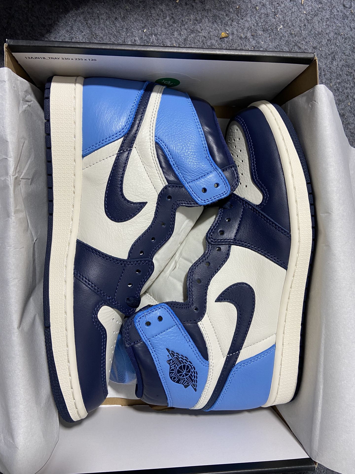 AJ1黑耀石尺码40-47.5纯原14版出品-AirJordan1AJ1OGObsidian黑耀石白蓝5