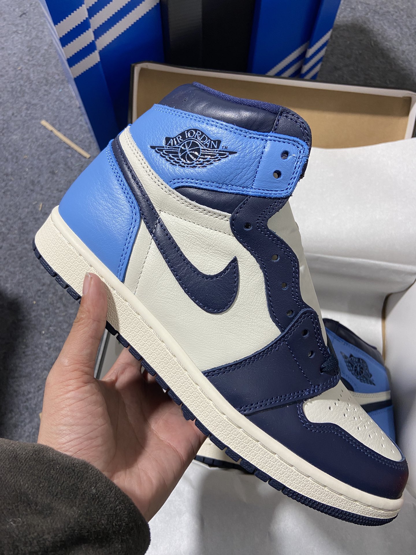 AJ1黑耀石尺码40-47.5纯原14版出品-AirJordan1AJ1OGObsidian黑耀石白蓝5