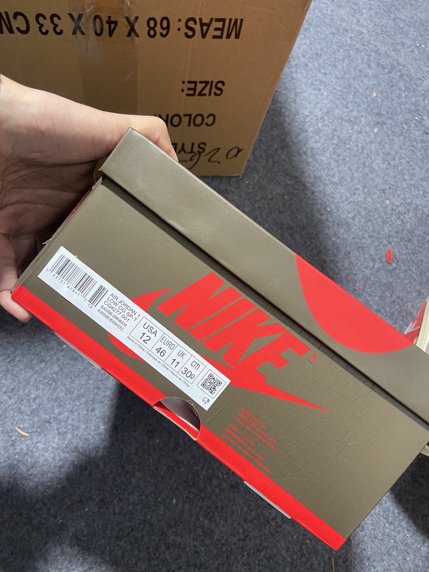 AJLow鬼脸倒钩尺码40-47.5总裁R版出品-TravisScottxAirJordan1Low鬼脸