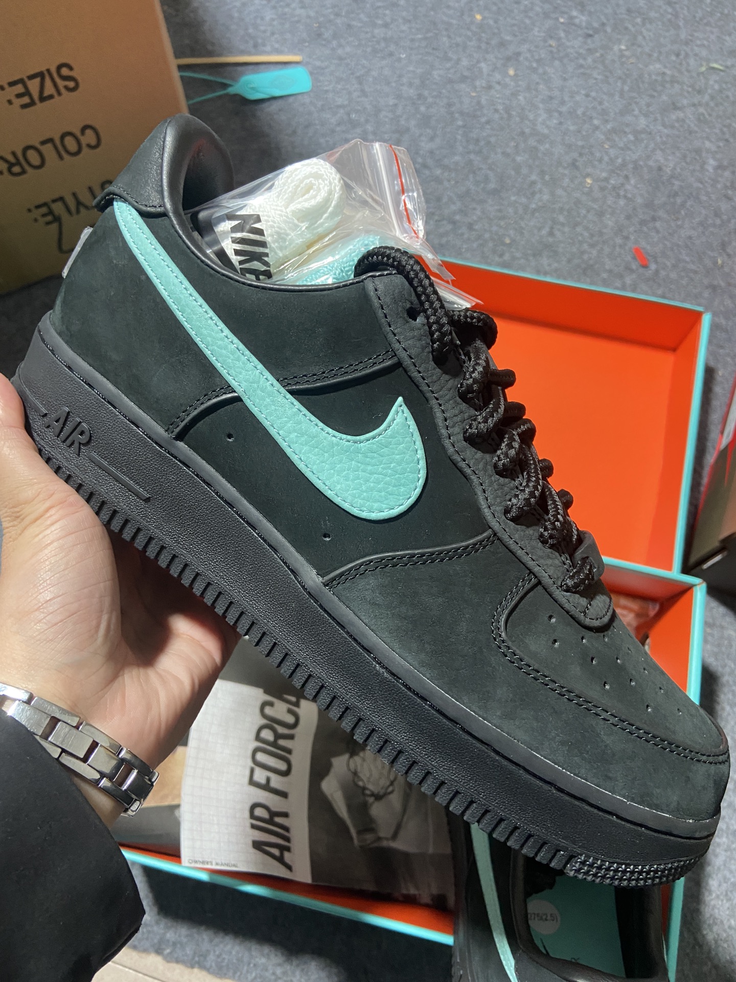 AF1黑蒂芙尼绿尺码36-47.5总裁R版出品-蒂芙尼xNKAirForce1Low“1837”蒂芙尼联