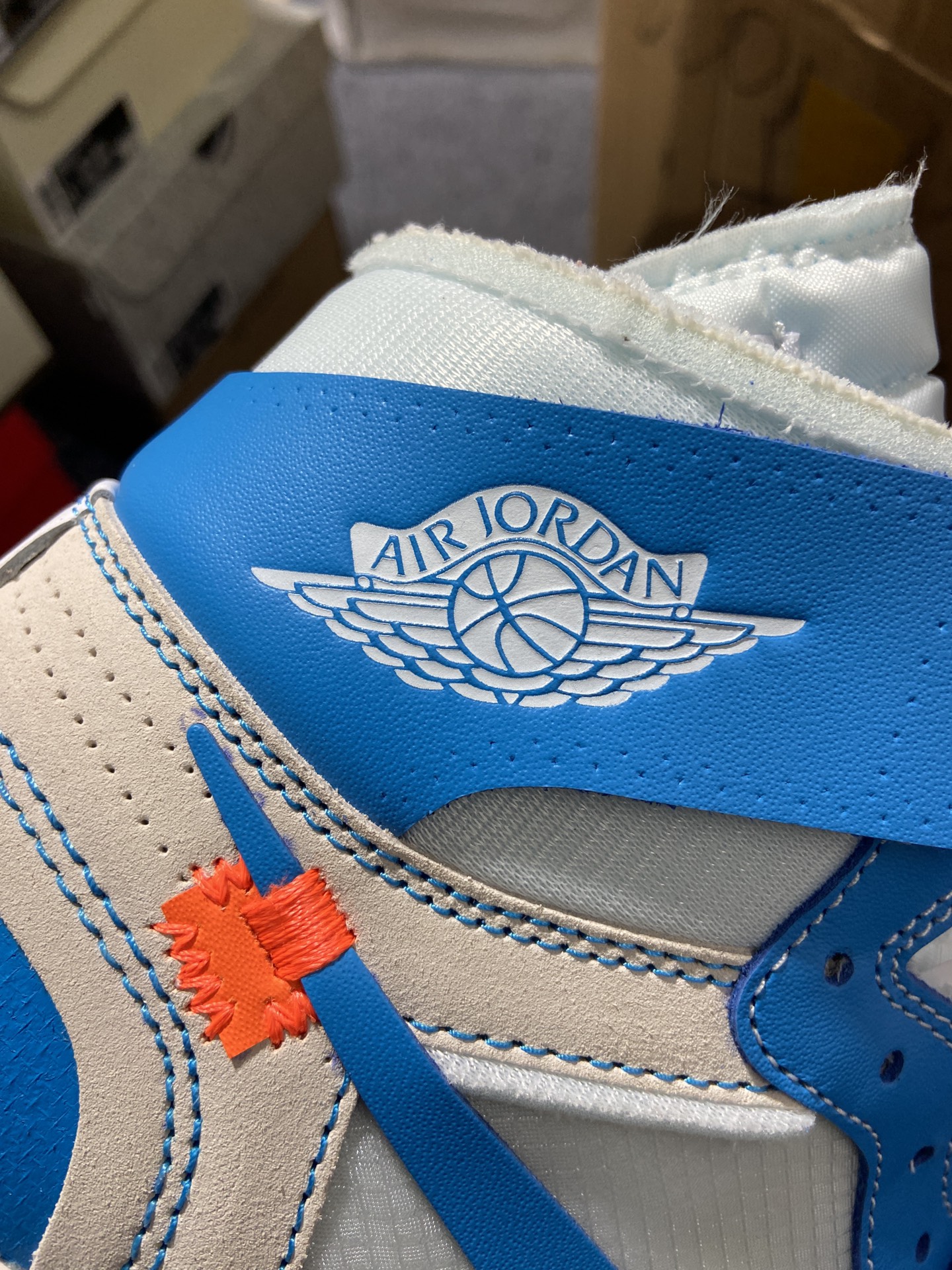 AJ1OW北卡蓝尺码36-47.5总裁R出品-AirJordan1offwhiteAJ1OW北卡蓝UNC