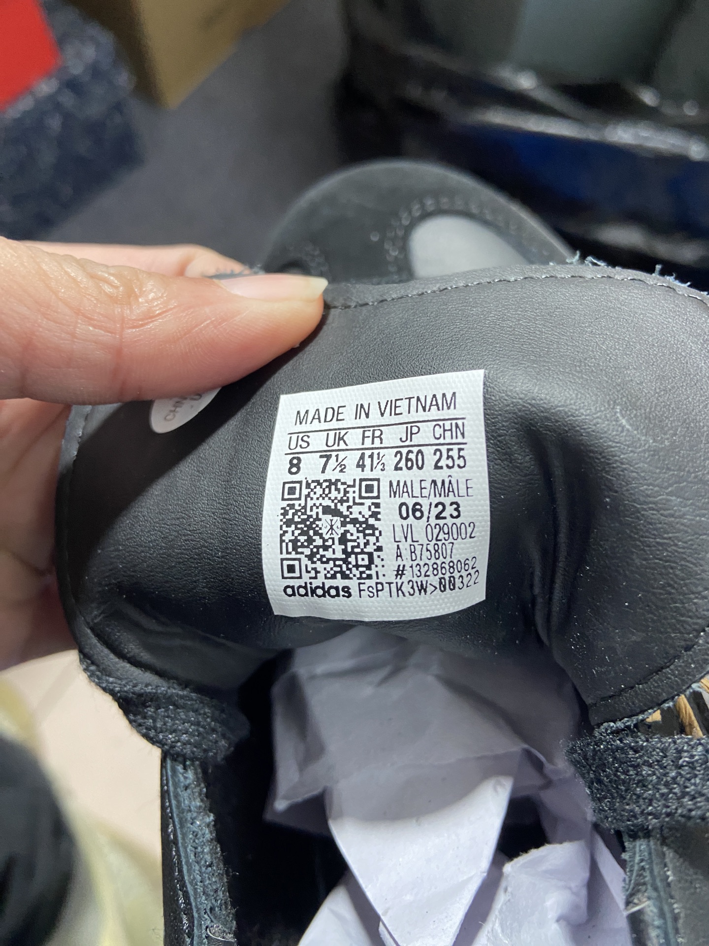 Originals尺码35.5-45总裁R版出品-OriginalsSambaVegan低帮板鞋黑白B7