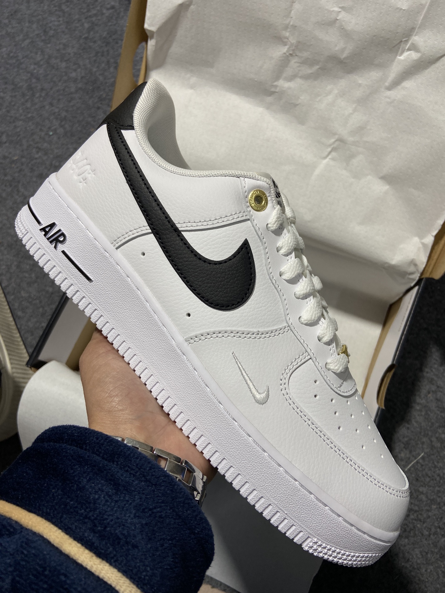 AF1白黑迷你勾尺码39-47.5纯原版-AirForce1Low白黑迷你勾DQ7658-100