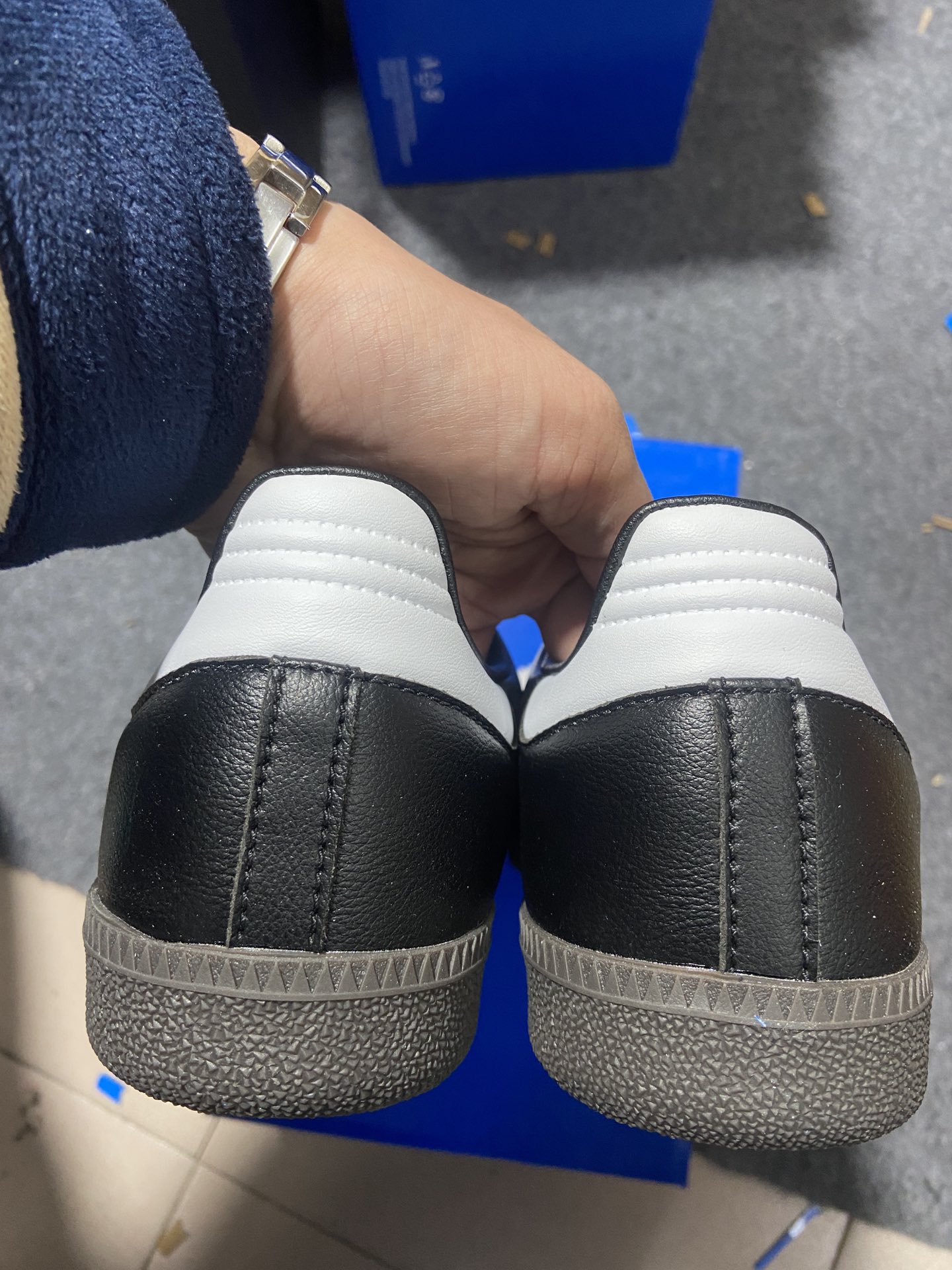 Originals尺码36-45纯原16版出品-OriginalsSambaVegan低帮板鞋黑白B75