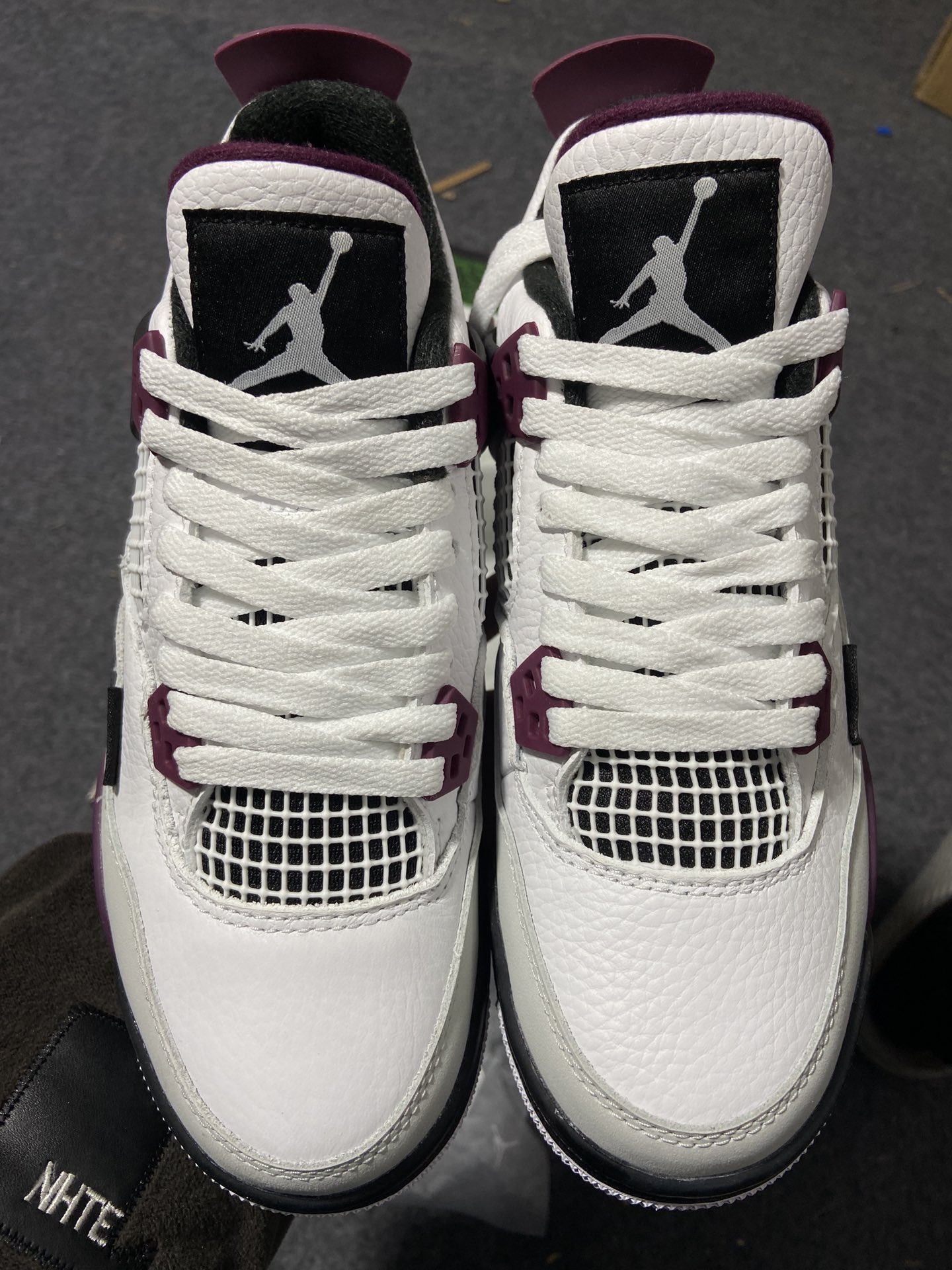 AJ4大巴黎尺码:36-47福利特价出品-AirJordan4PSGAJ4大巴黎酒红圣日耳曼联名篮球鞋C