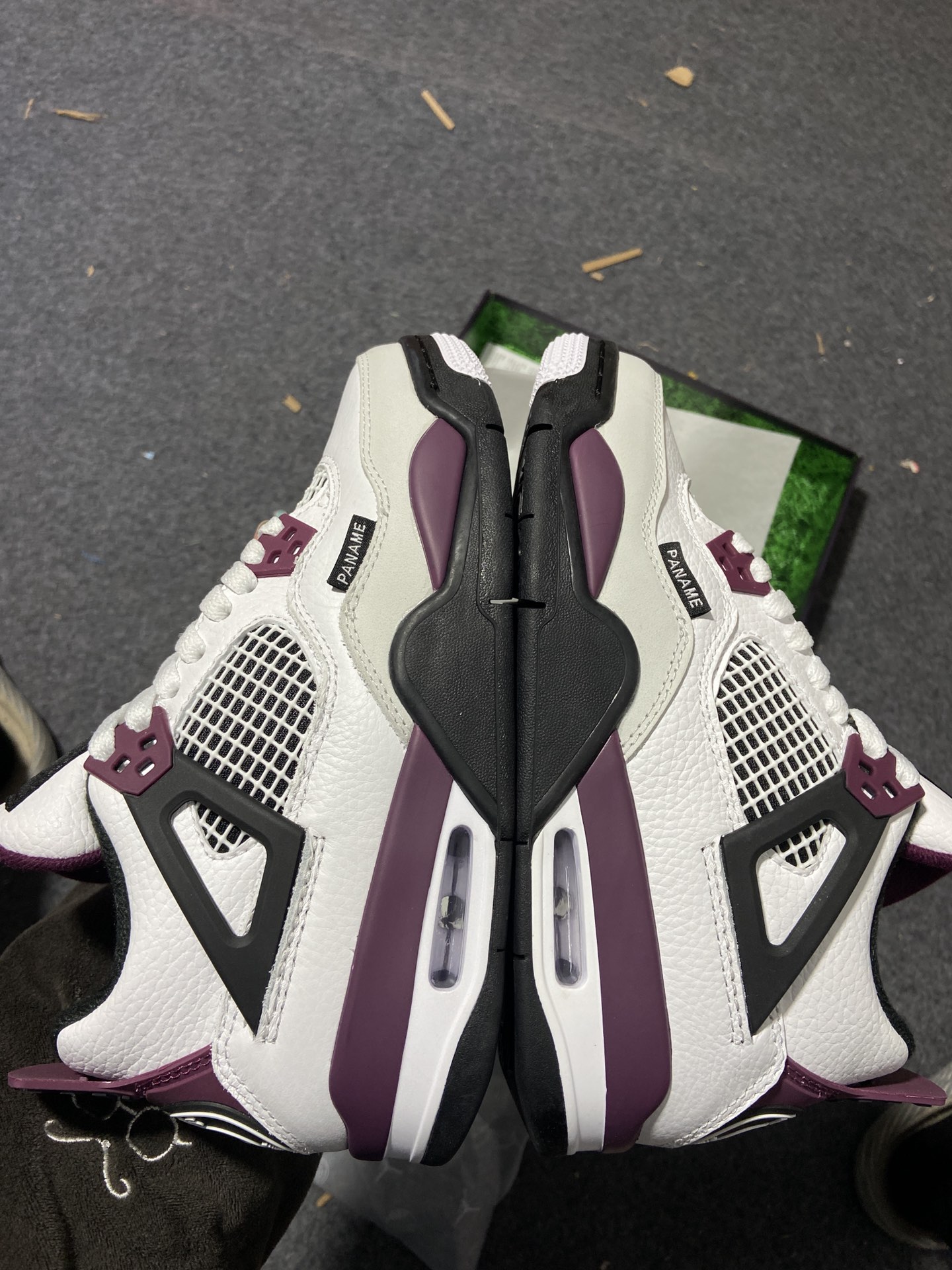 AJ4大巴黎尺码:36-47福利特价出品-AirJordan4PSGAJ4大巴黎酒红圣日耳曼联名篮球鞋C