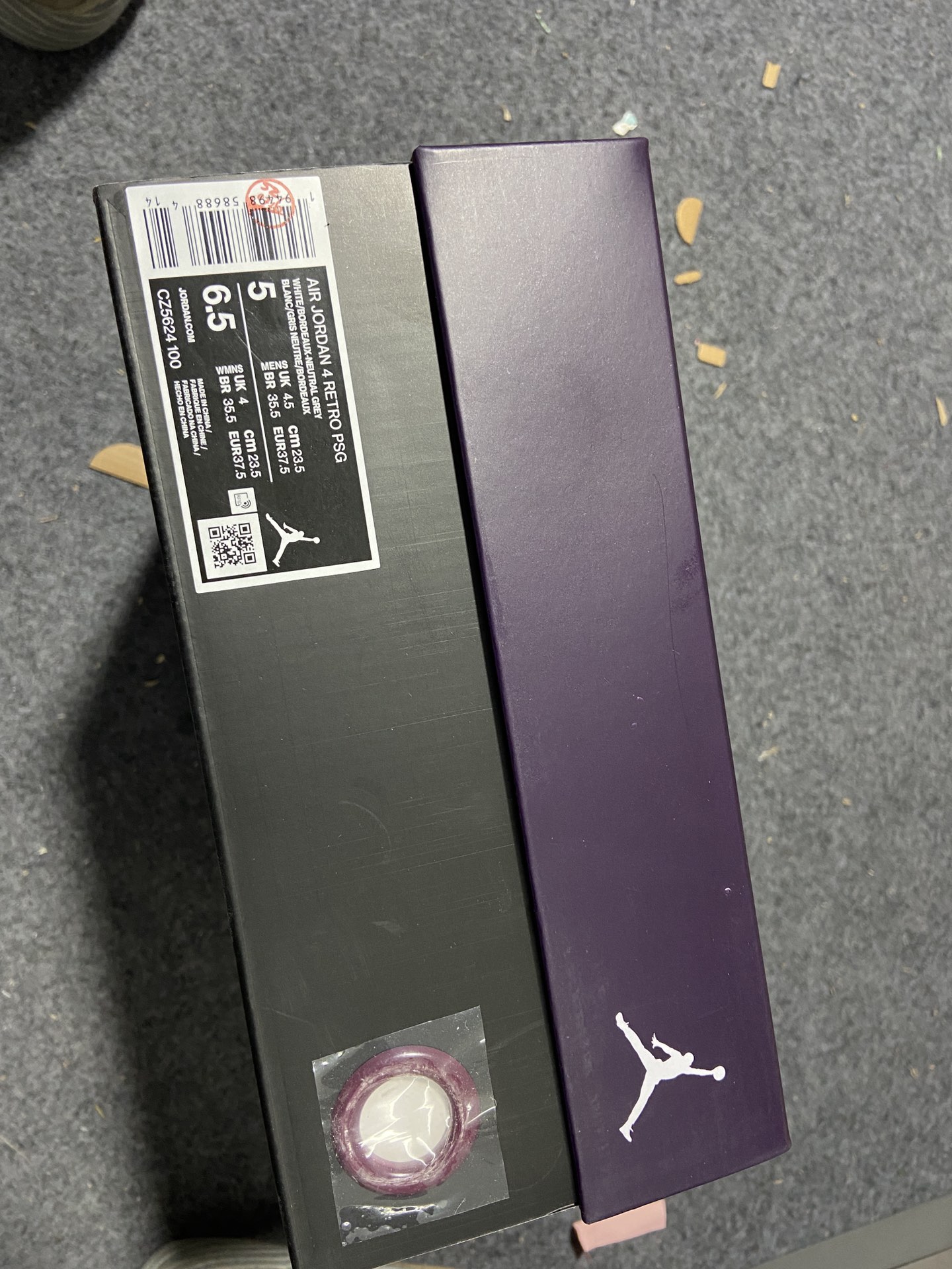 AJ4大巴黎尺码:36-47福利特价出品-AirJordan4PSGAJ4大巴黎酒红圣日耳曼联名篮球鞋C