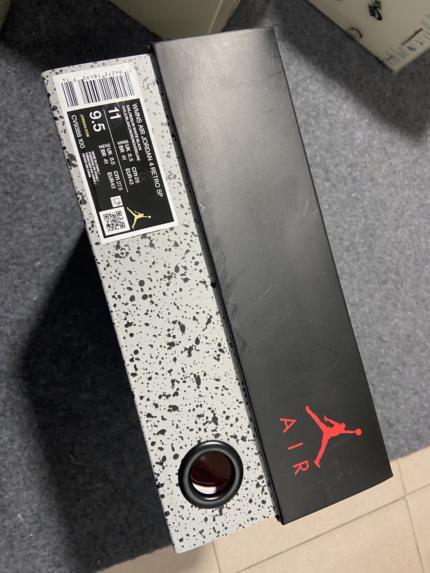 AJ4白帆尺码:36-47.5总裁PK版出品-AirJordan4OffWhiteAJ4乔4OW联名透明