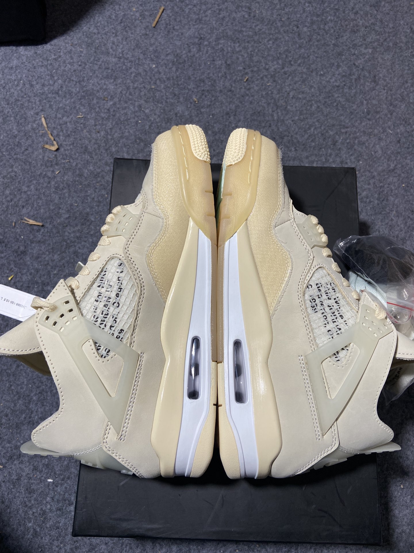 AJ4白帆尺码:36-47.5总裁PK版出品-AirJordan4OffWhiteAJ4乔4OW联名透明