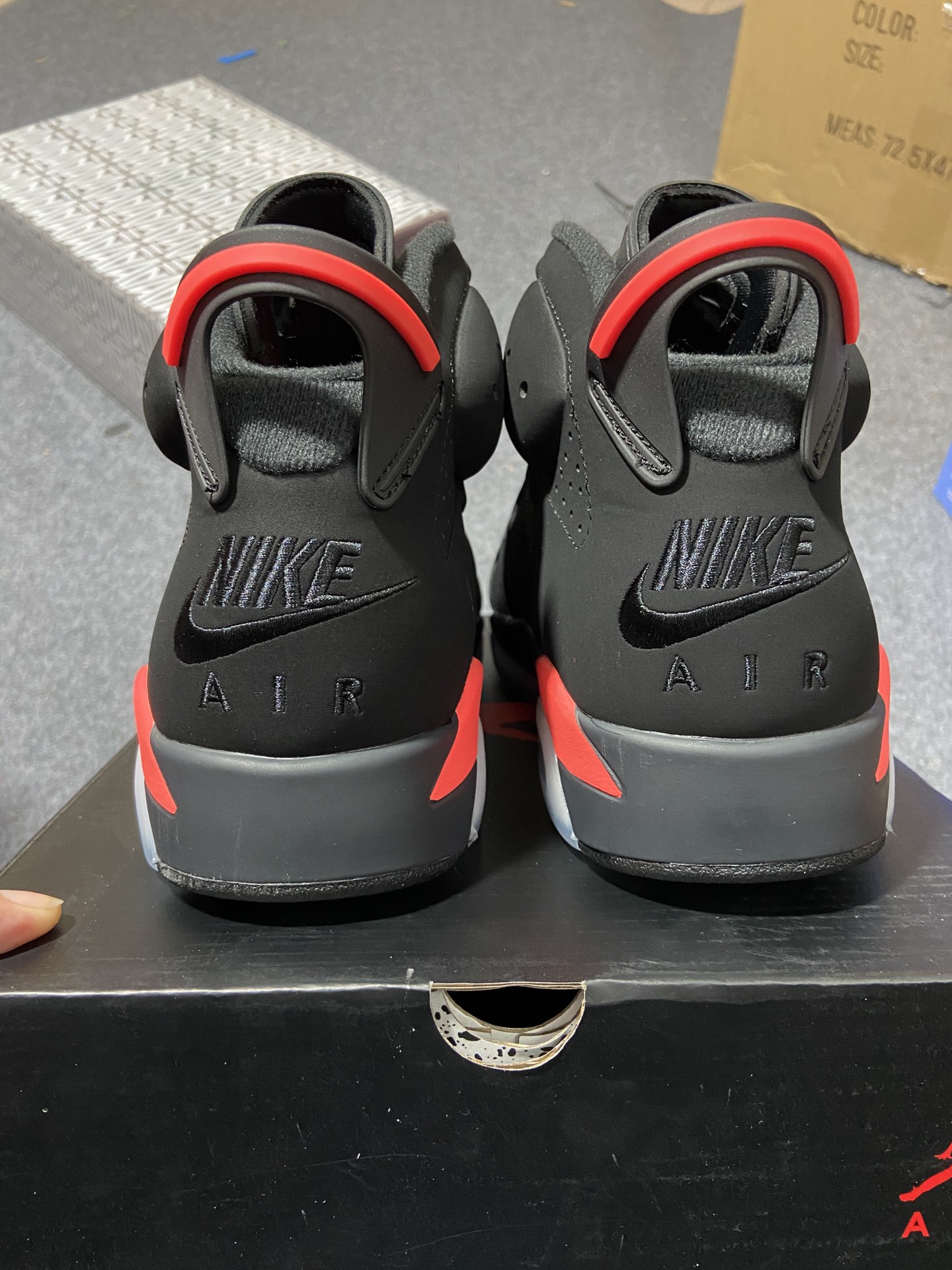 AJ6黑红尺码40-47.5总裁版Y3清远出品-AirJordan6InfraredAJ6黑红乔6黑红外