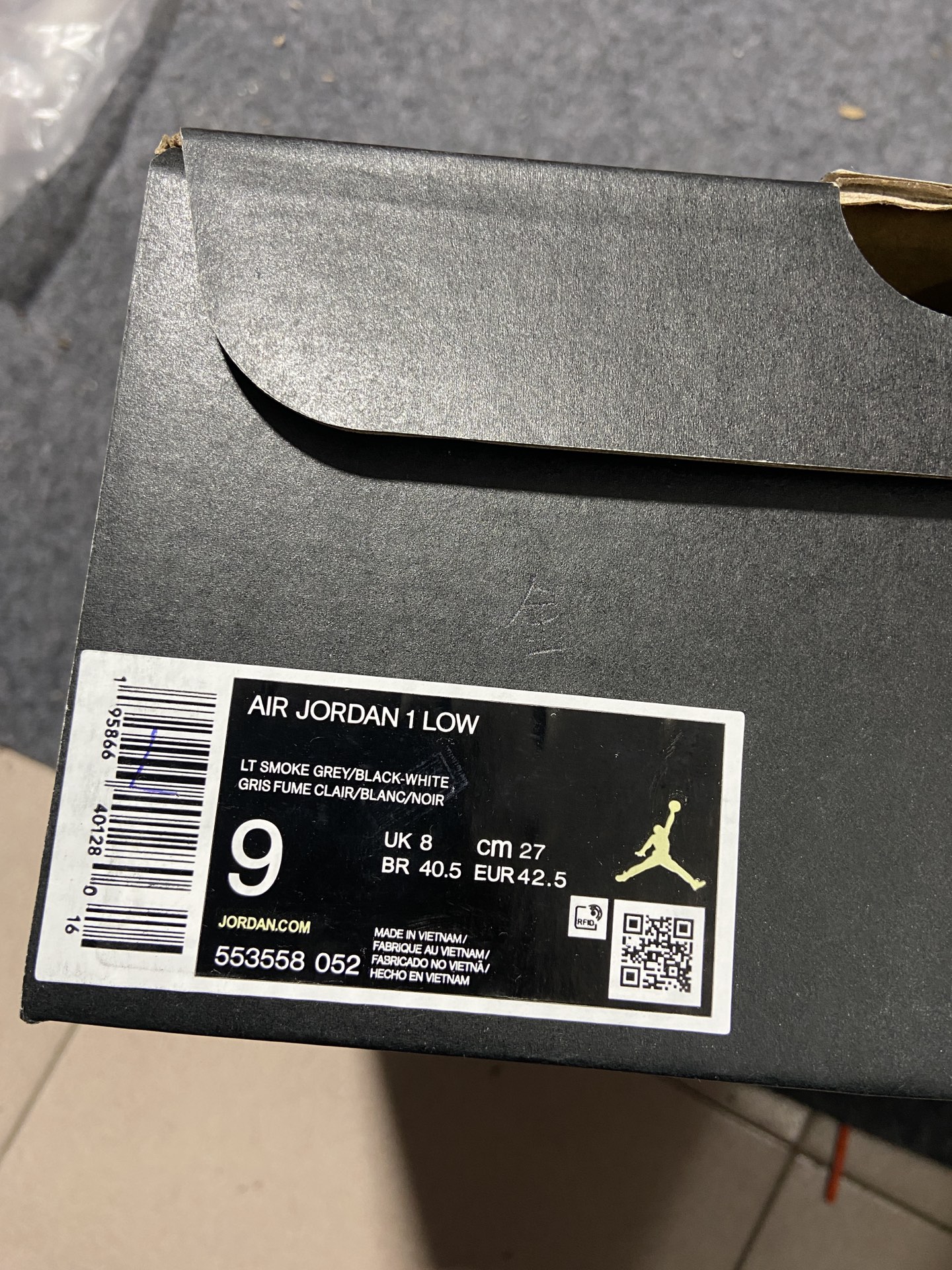 AJ1Low黑灰尺码35.5-46总裁R版出品-AirJordan1LowShadowToe黑灰5535