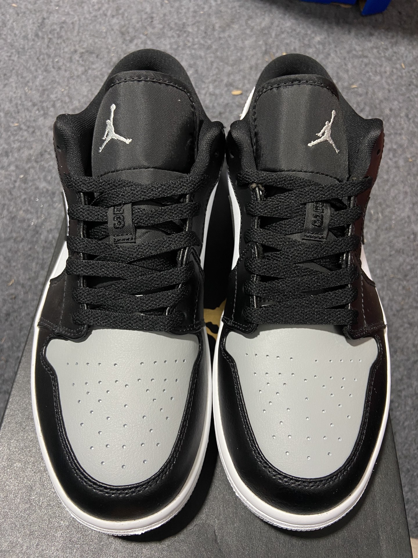 AJ1Low黑灰尺码35.5-46总裁R版出品-AirJordan1LowShadowToe黑灰5535