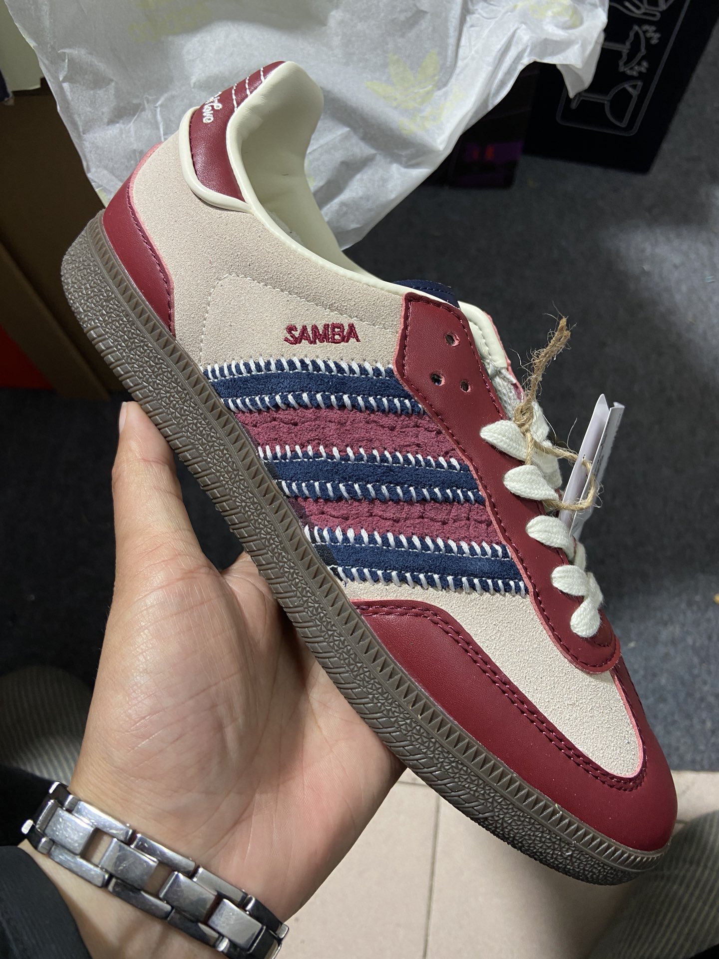 纯原版AdidasOriginalsSambaVeganOG”SPD“桑巴舞系列绅士德训足球风百搭低帮休