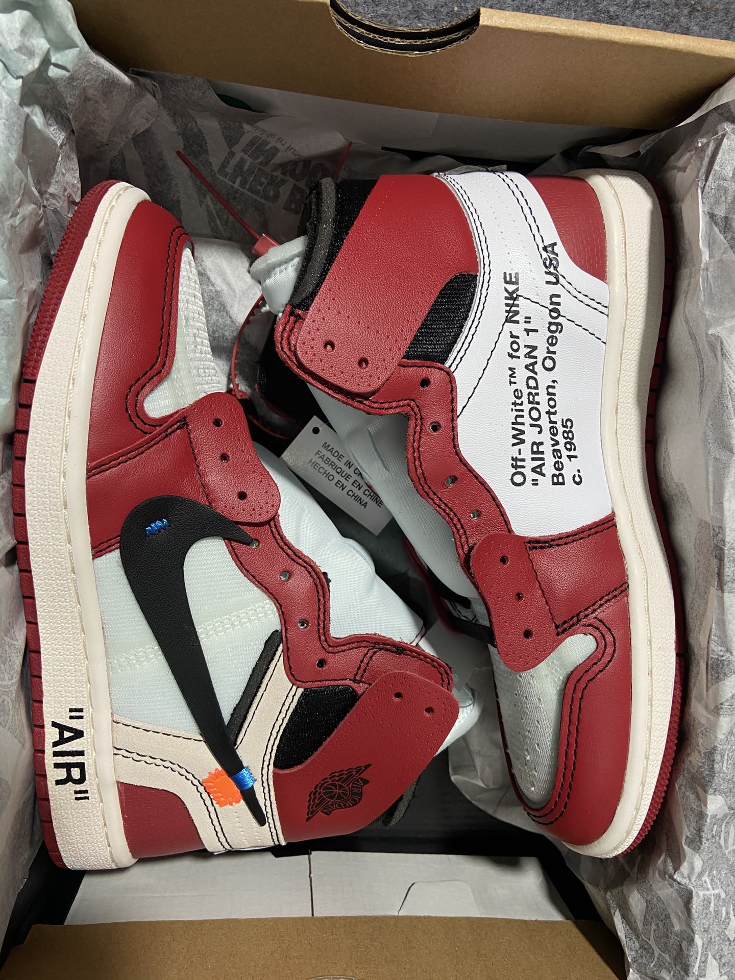 AJ1OW芝加哥鞋码36-47.5码样品纯原-AirJordan1OffWhiteAJ1OW芝加哥货号A