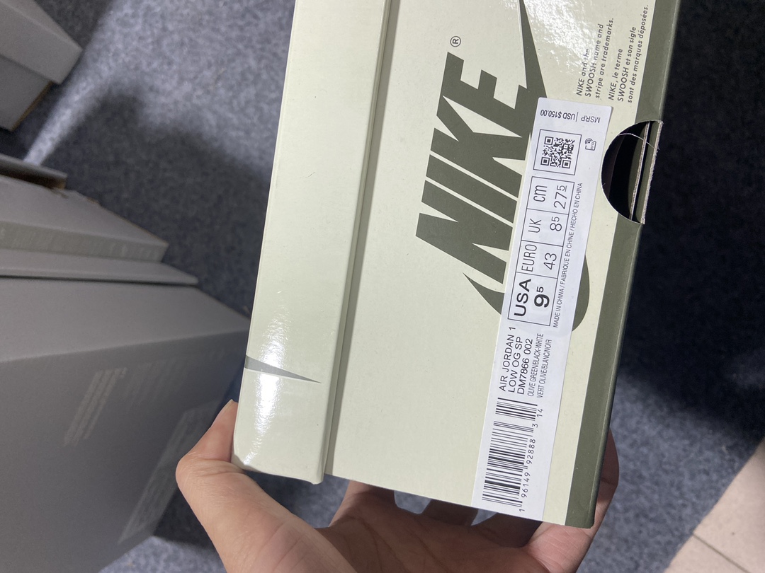 TravisScottxAirJordanAJ1LowOGSPTS联名军绿倒钩7.0低帮DM7866-0