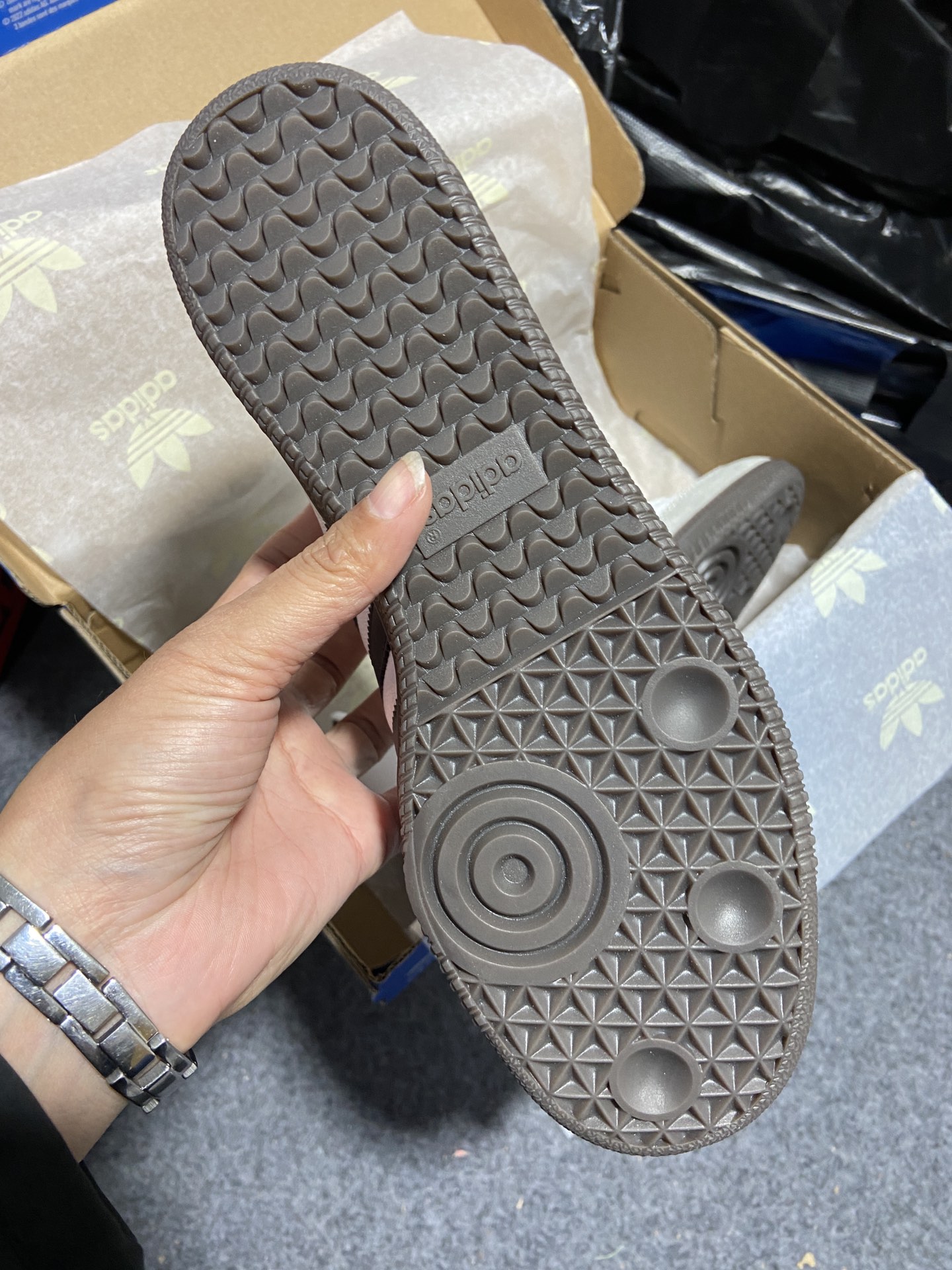 Originals尺码36-45总裁R版出品-OriginalsSambaVegan低帮板鞋黑白翻毛皮B