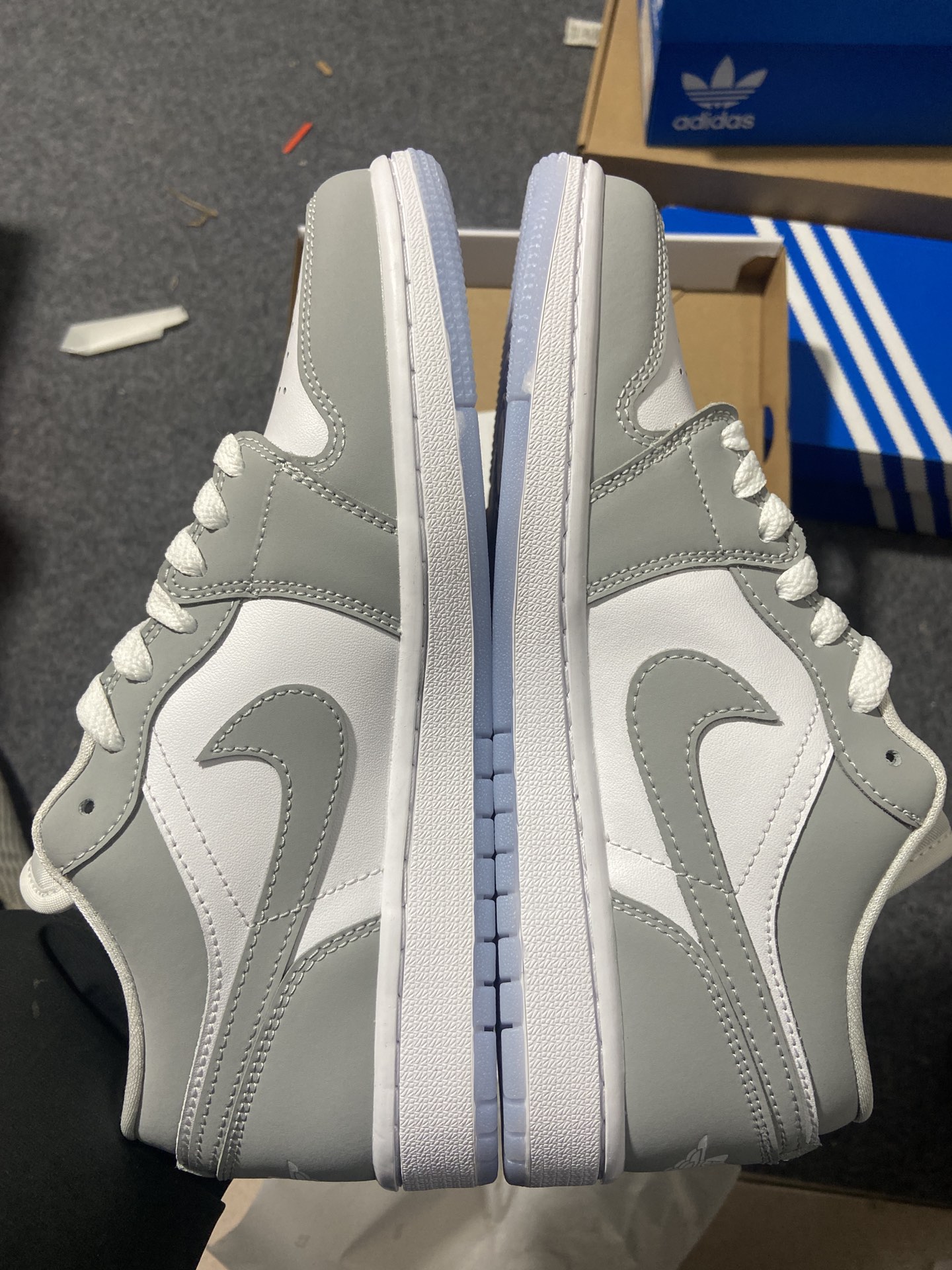 AJLow烟灰鞋码35.5-45总裁R版出品-AirJordan1Low烟灰雾霾灰白DC0774-105