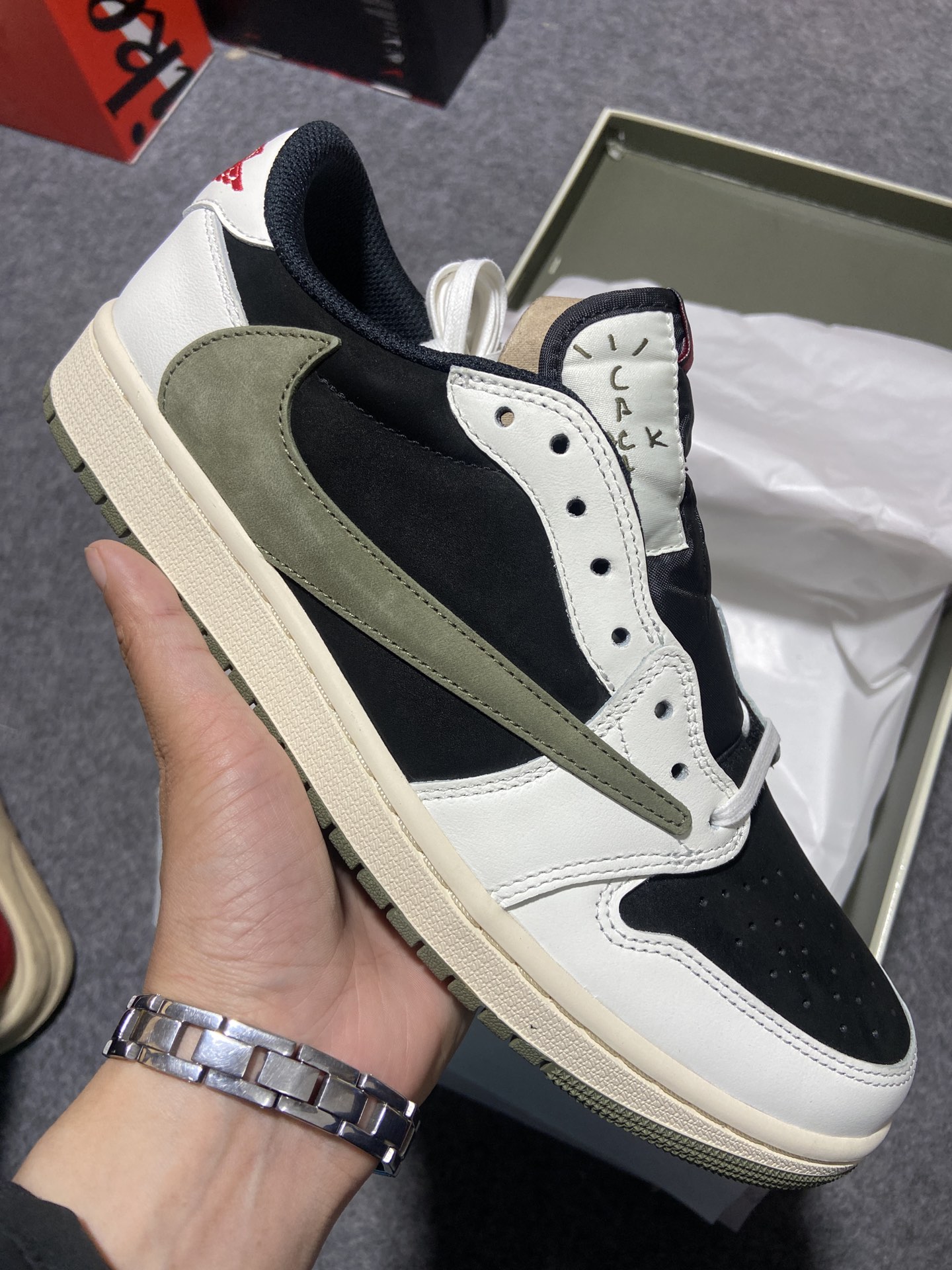 AJLow橄榄绿尺码36-47.5纯原出品-TravisScottxAirJordan1LowOGWMN