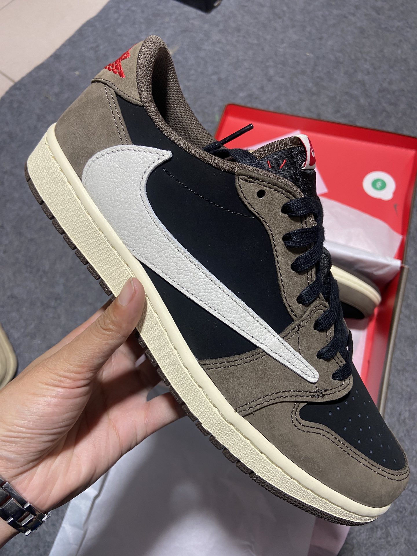 AJLow鬼脸倒钩尺码40.5-47.5东莞LJR-TravisScottxAirJordan1Low鬼