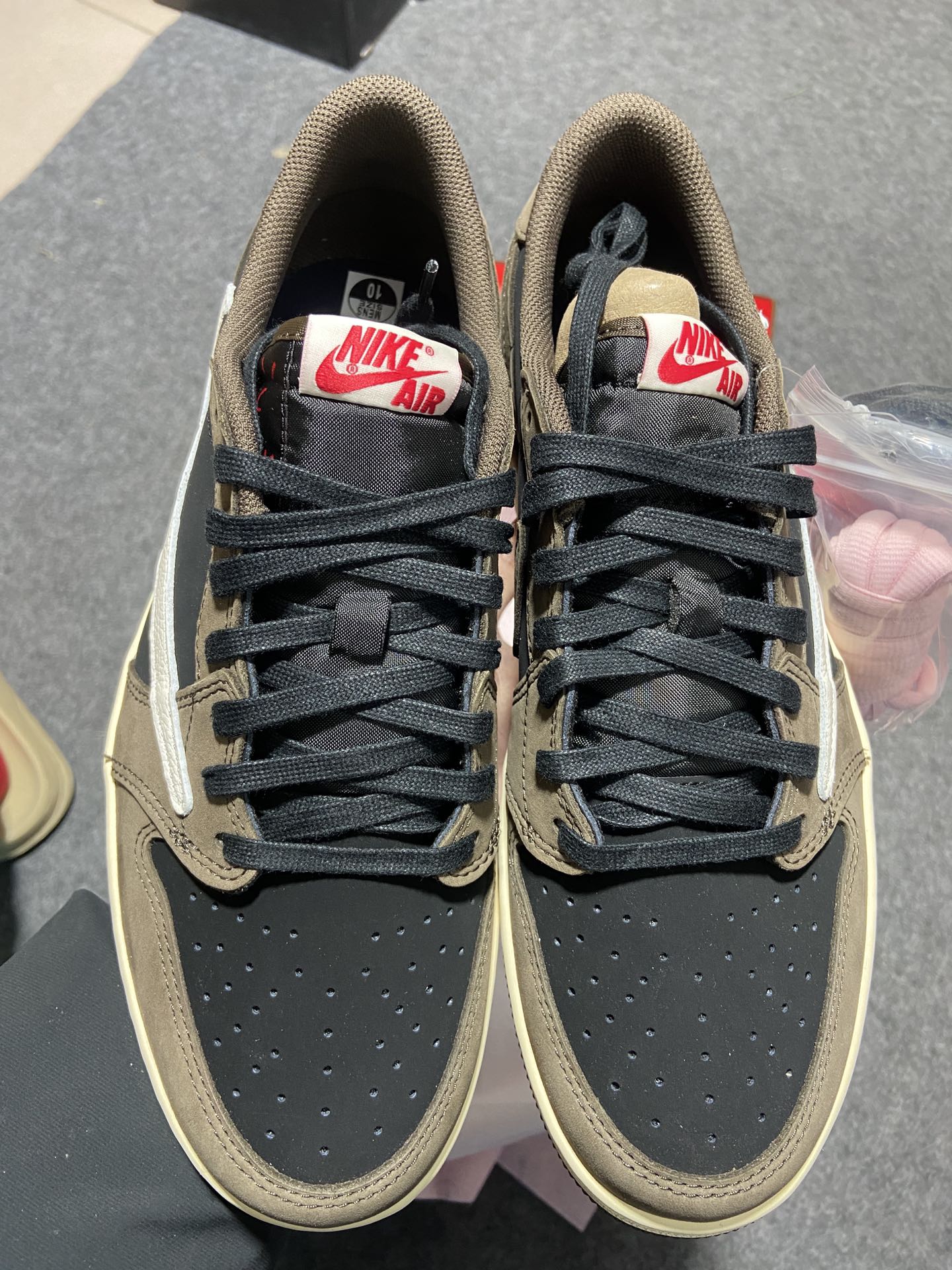 AJLow鬼脸倒钩尺码40.5-47.5东莞LJR-TravisScottxAirJordan1Low鬼