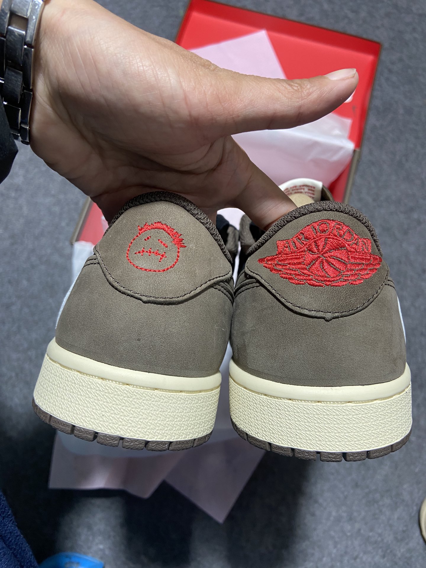 AJLow鬼脸倒钩尺码40.5-47.5东莞LJR-TravisScottxAirJordan1Low鬼