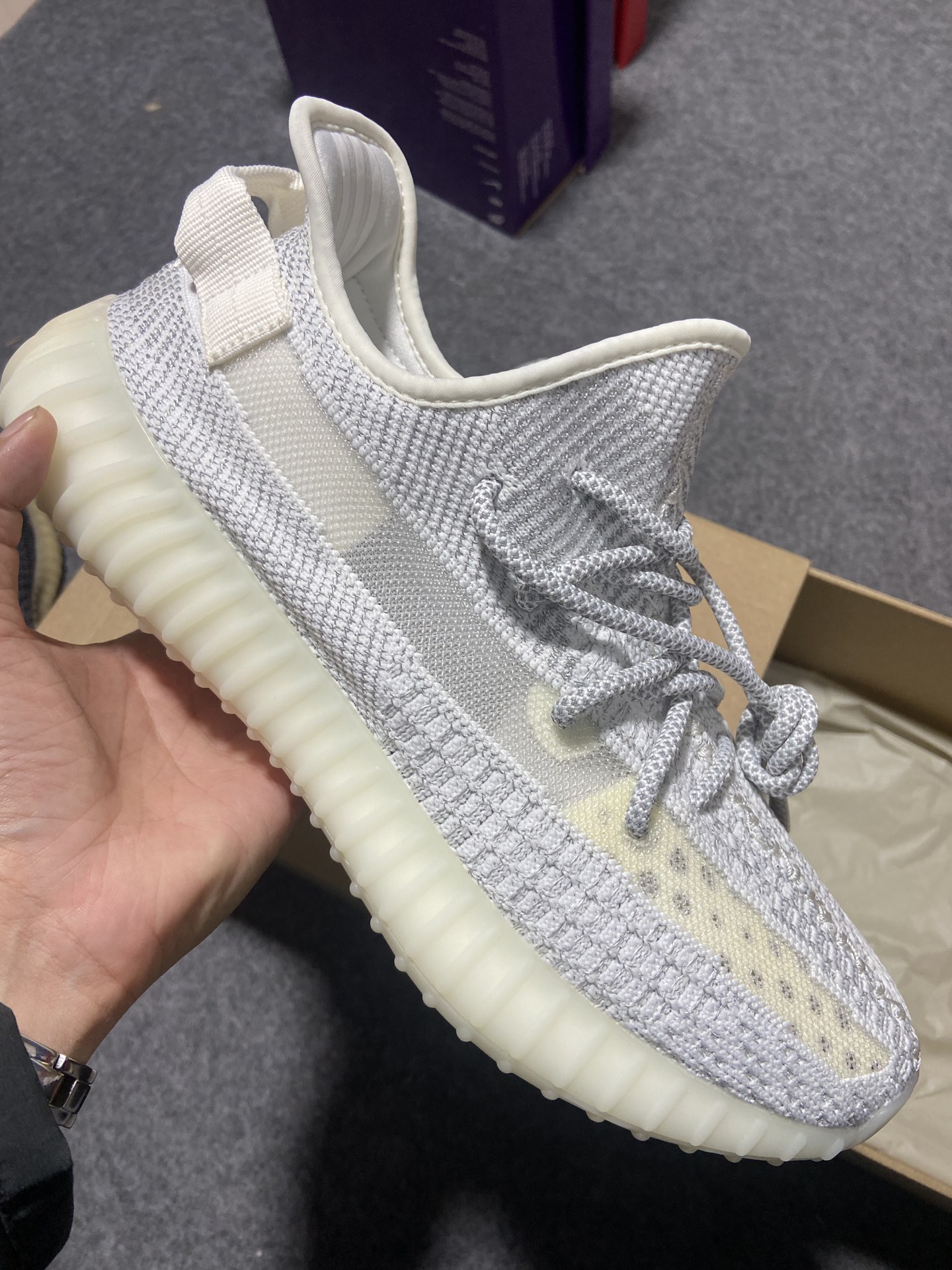 Yeezy白满天星尺码36-50偏小0.5纯原出品-YeezyBoost350V2Static白满天星E