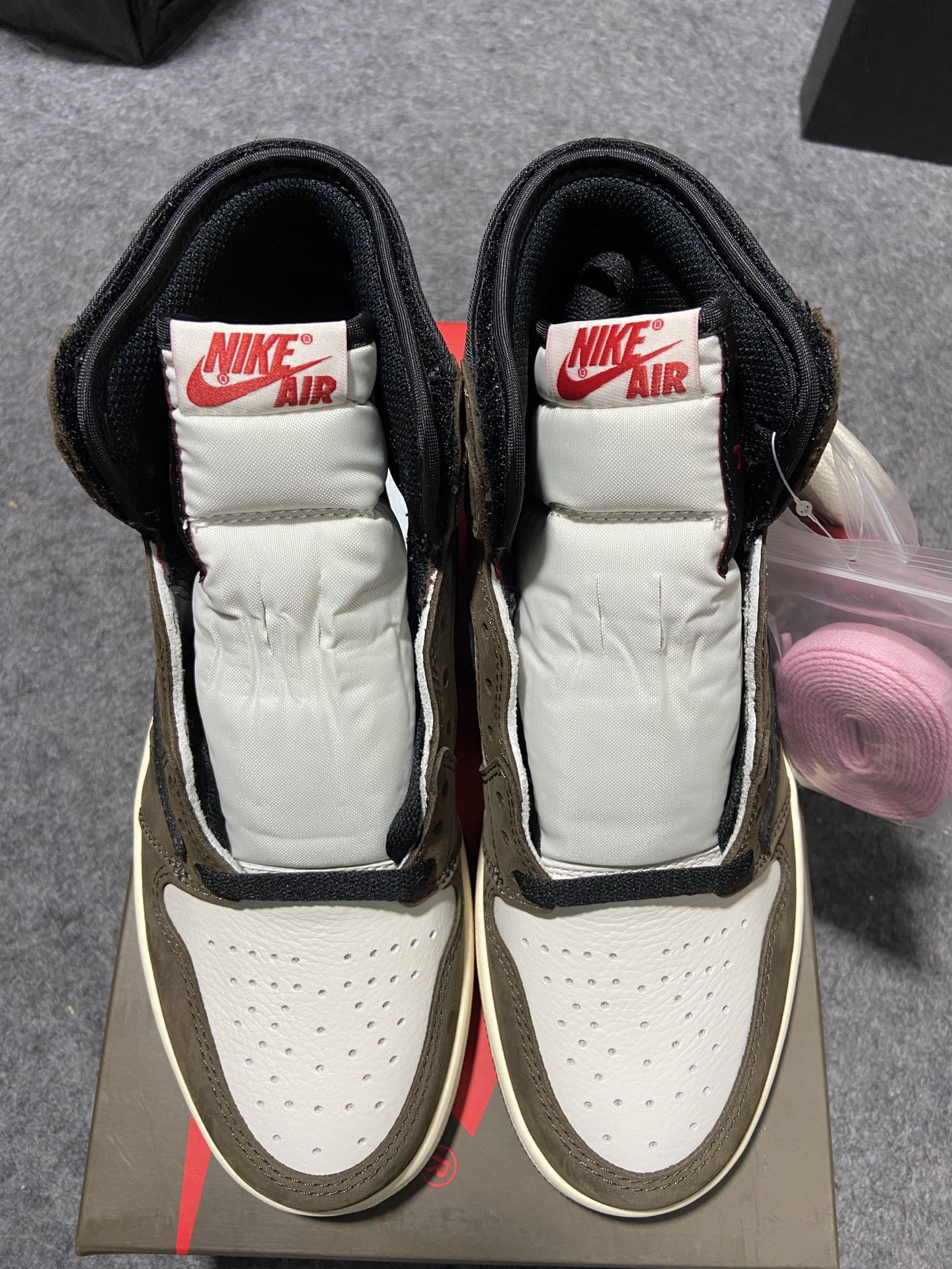 AJ1深棕高帮倒钩鬼脸鞋码36-40纯原出品-AirJordan1TravisScottAJ1TS深棕高