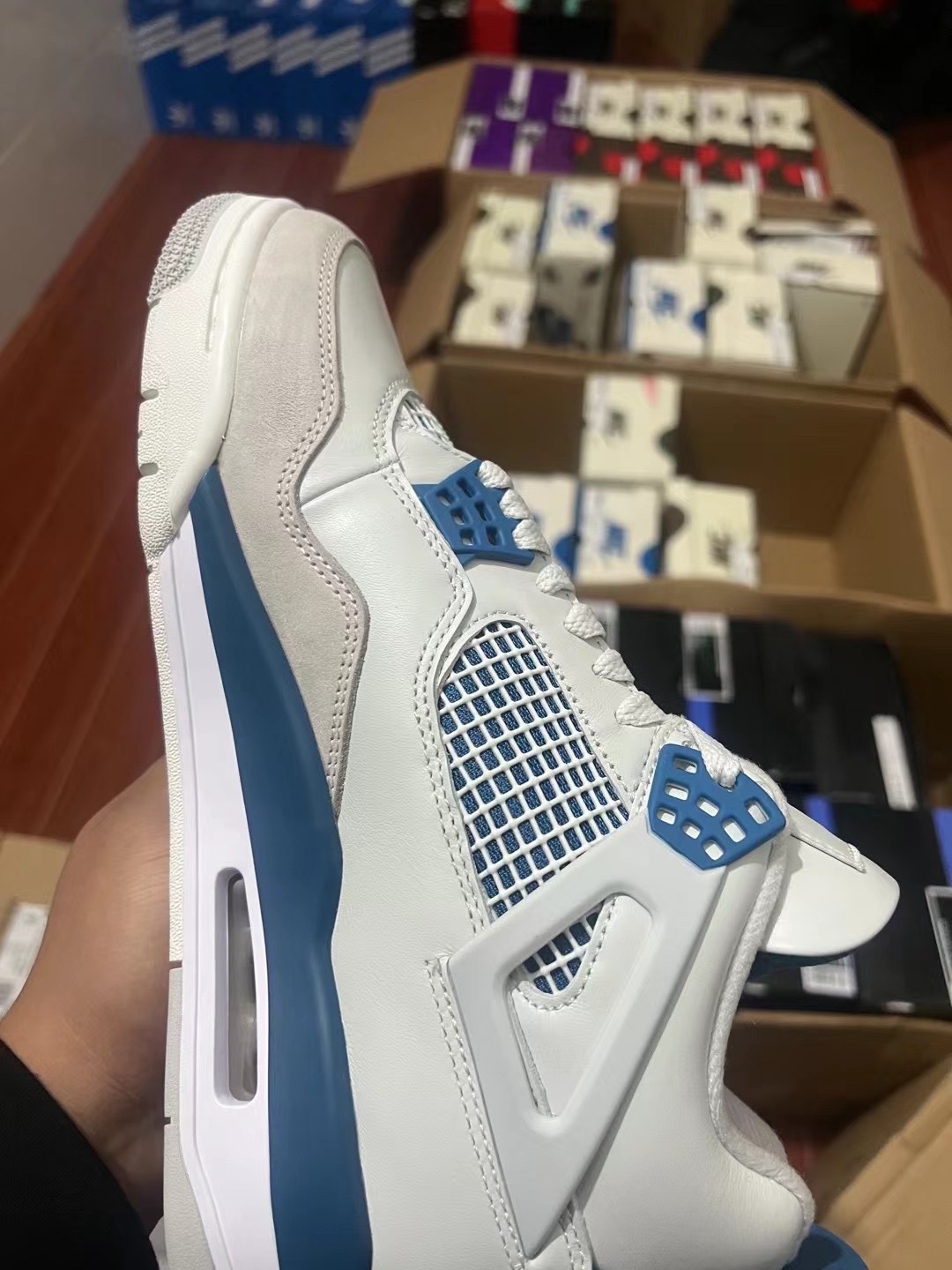 AJ4军蓝尺码:36-48.5纯原-AirJordan4Retro“MilitaryBlue”军蓝FV5