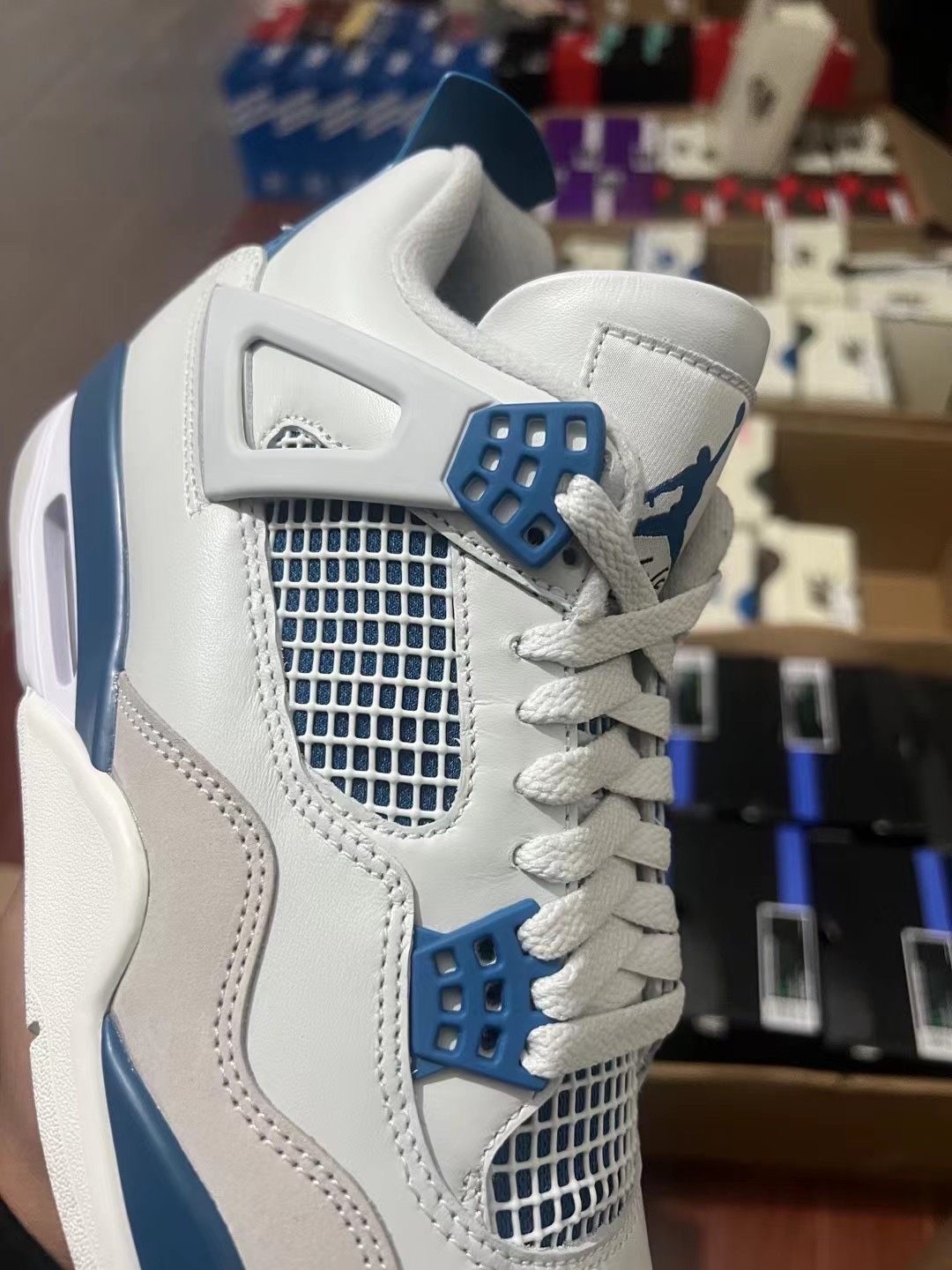 AJ4军蓝尺码:36-48.5纯原-AirJordan4Retro“MilitaryBlue”军蓝FV5