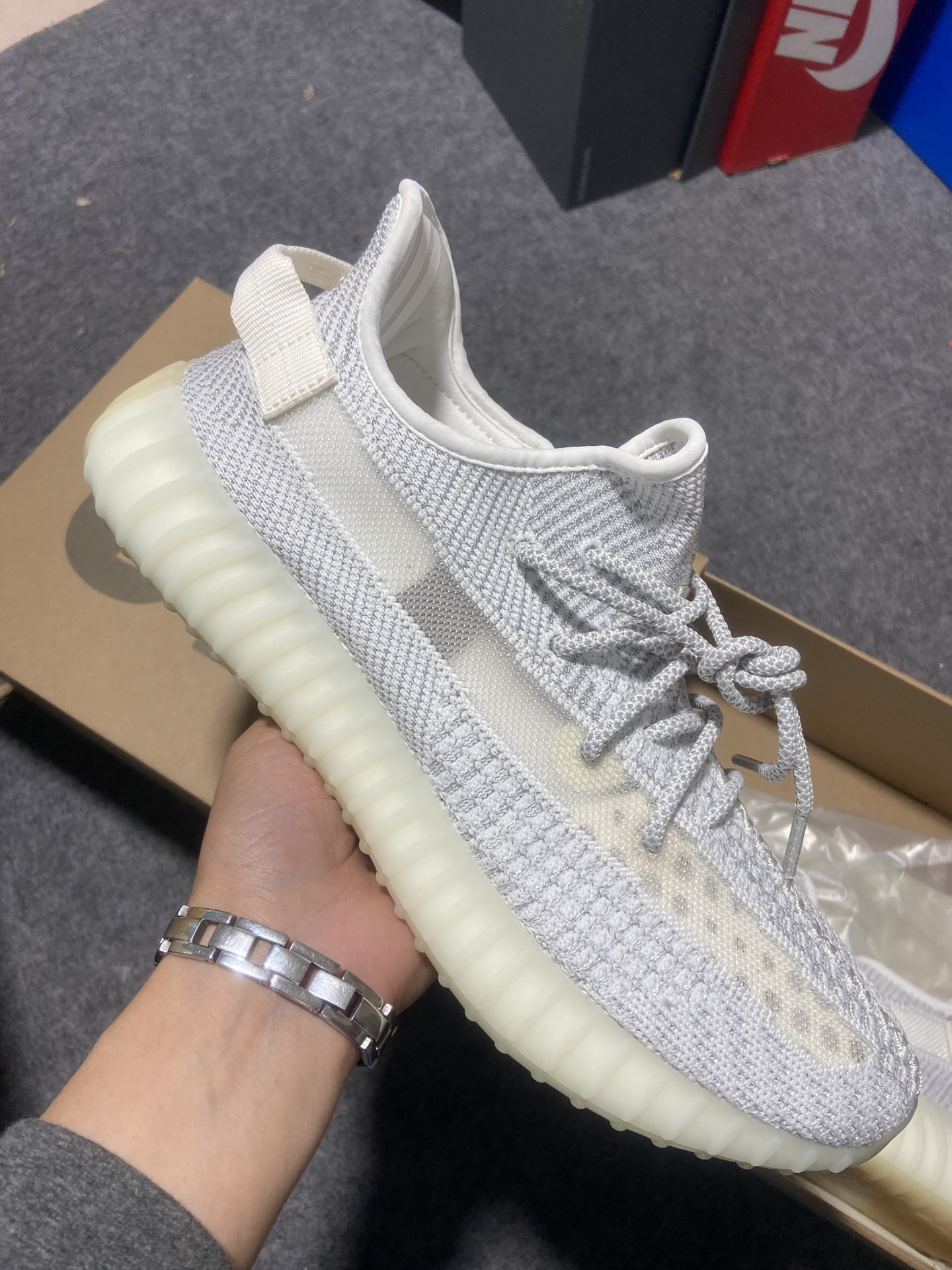 Yeezy白满天星尺码36-48偏小0.5纯原出品-YeezyBoost350V2Static白满天星E