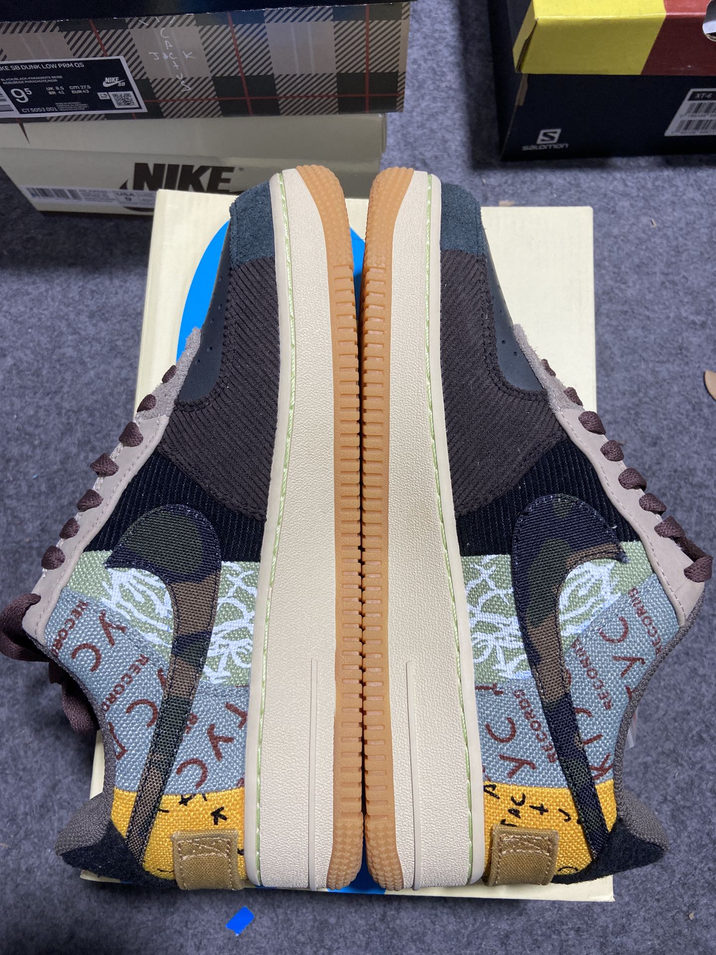 AF1TS拼接尺码:36-47.5总裁R版出品-TravisScottxNkAF1LowCactusJa