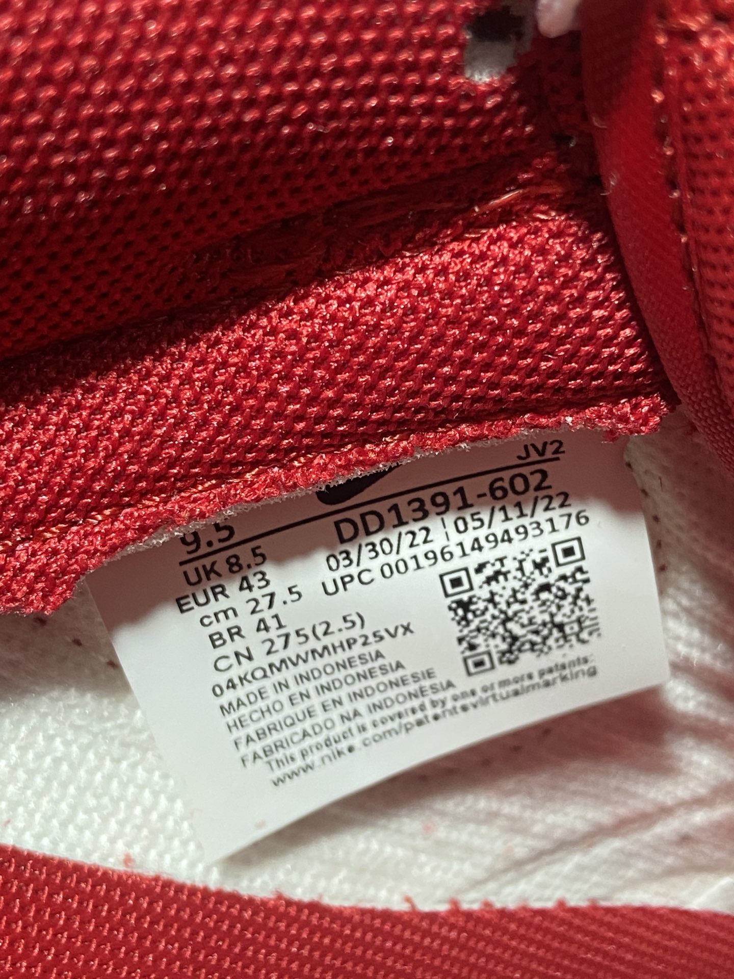 Dunk白红金字尺码36-47.5总裁N版出品-DunkLowGymRed白红金字SB低帮运动休闲板鞋D