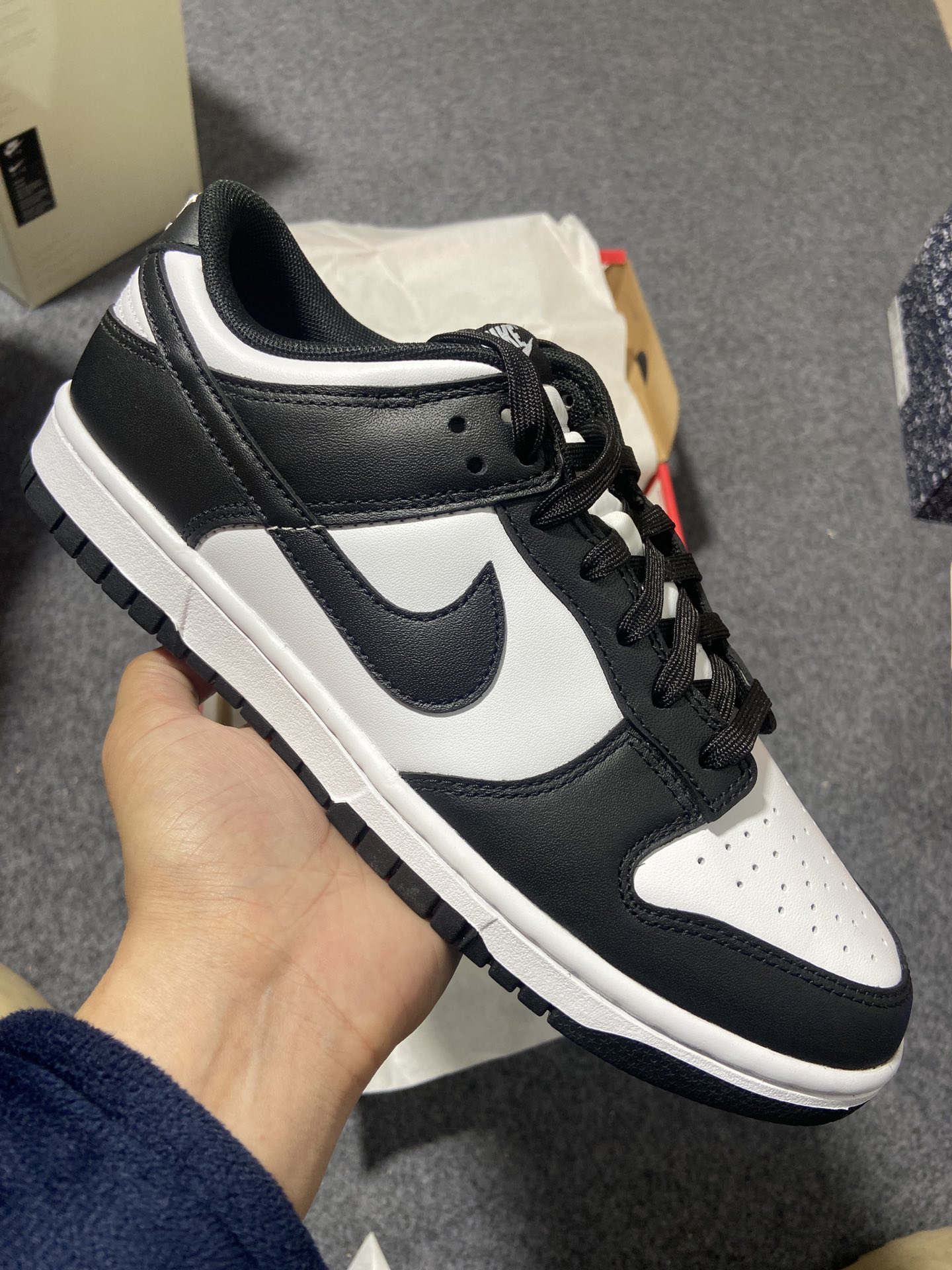 Dunk黑白熊猫尺码36-3940-47.5Y3版出品-DunkLowRetro“Black”黑白熊猫D