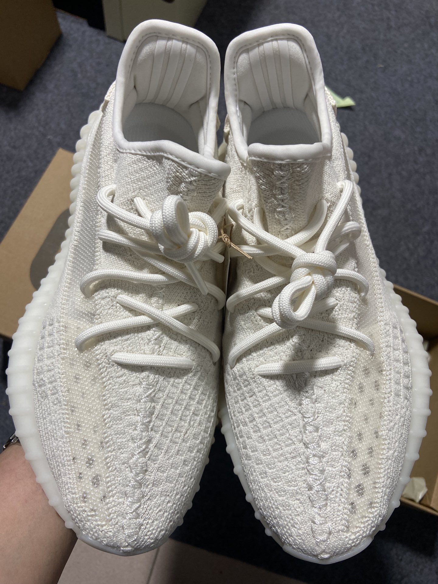 Yeezy350纯白侧透鞋码36-48纯原-巴斯夫-YeezyBoost350V2“PureOat”纯白