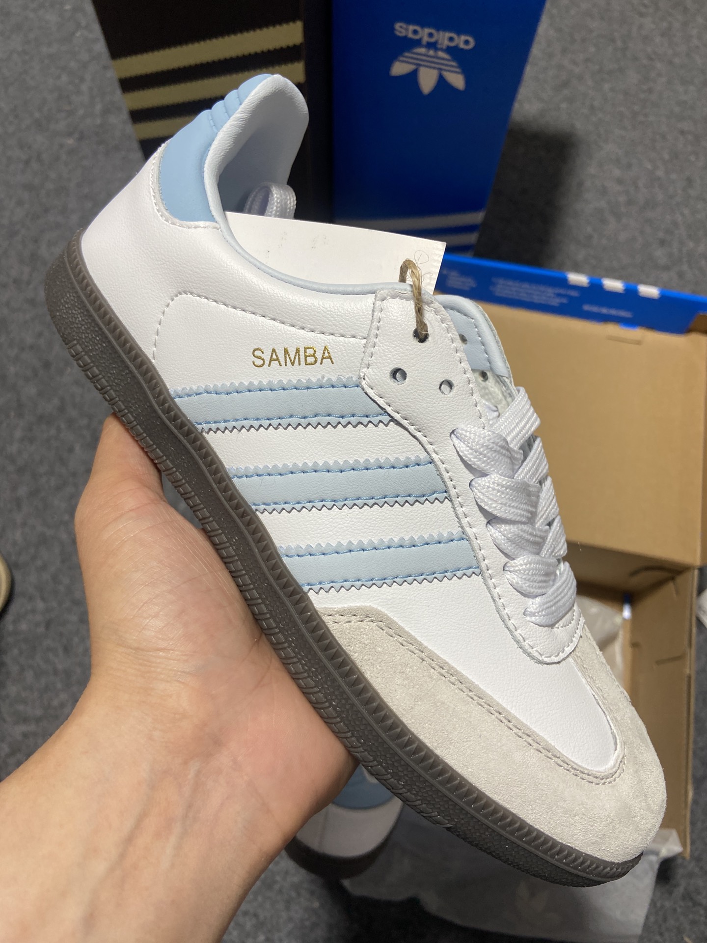 Originals鞋码36-45纯原出品-SambaOG白蓝ID2055