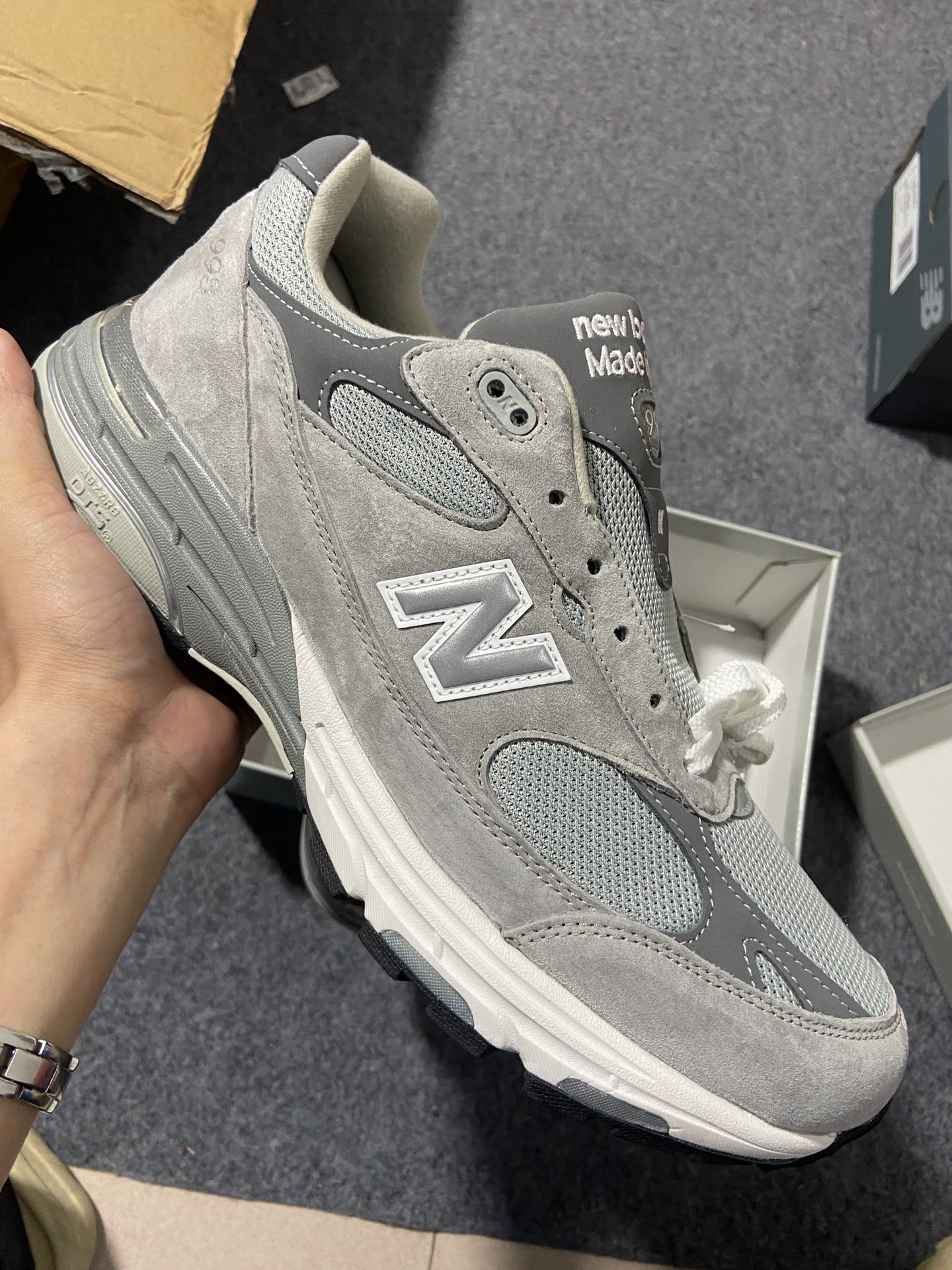 46.5码NB993灰色尺码36-46.5总裁R版出品-NewBalance993系列灰色MR993GL