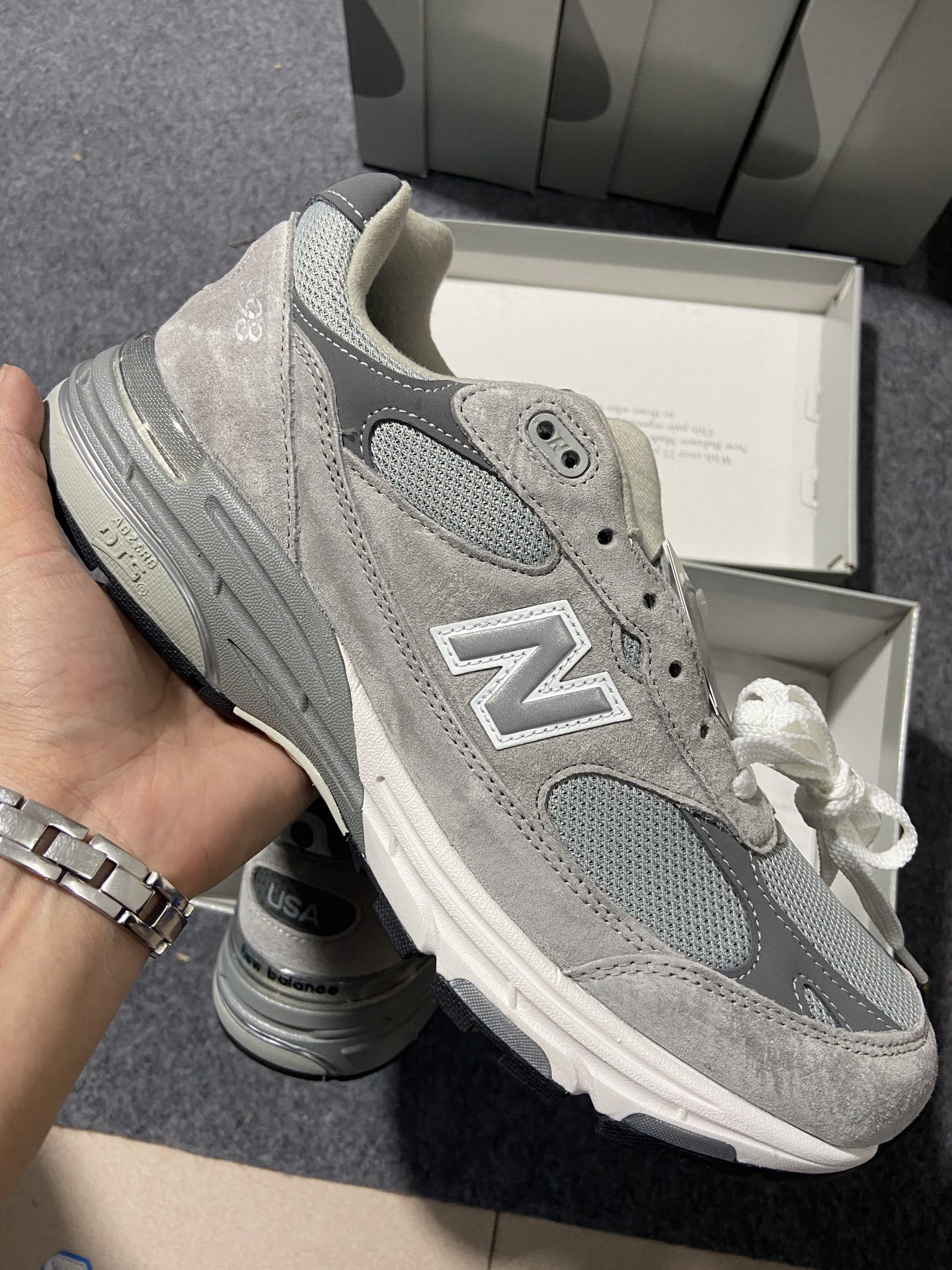 44码NB993灰色尺码36-46.5总裁R版出品-NewBalance993系列灰色MR993GLYZ