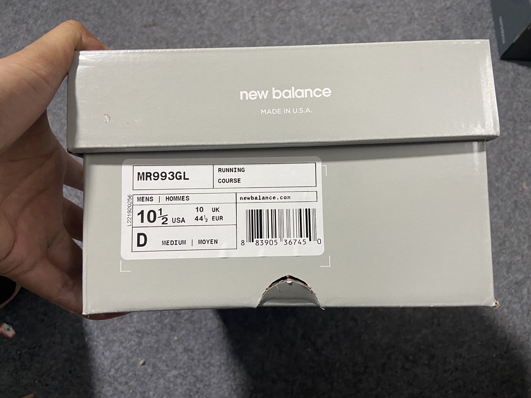 44.5码NB993灰色尺码36-46.5总裁R版出品-NewBalance993系列灰色MR993GL