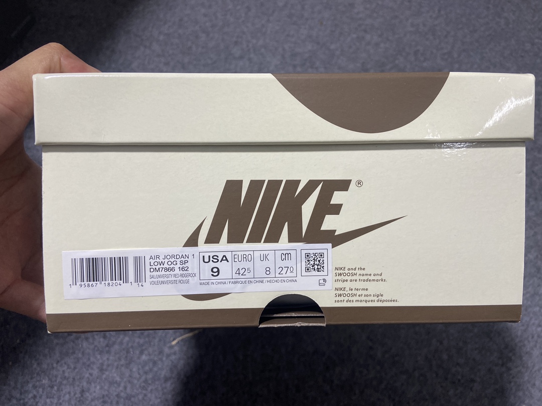 AJ1LowGS白棕倒钩鞋码36-47.5总裁R版出品-TravisScottxAirJordan1Re