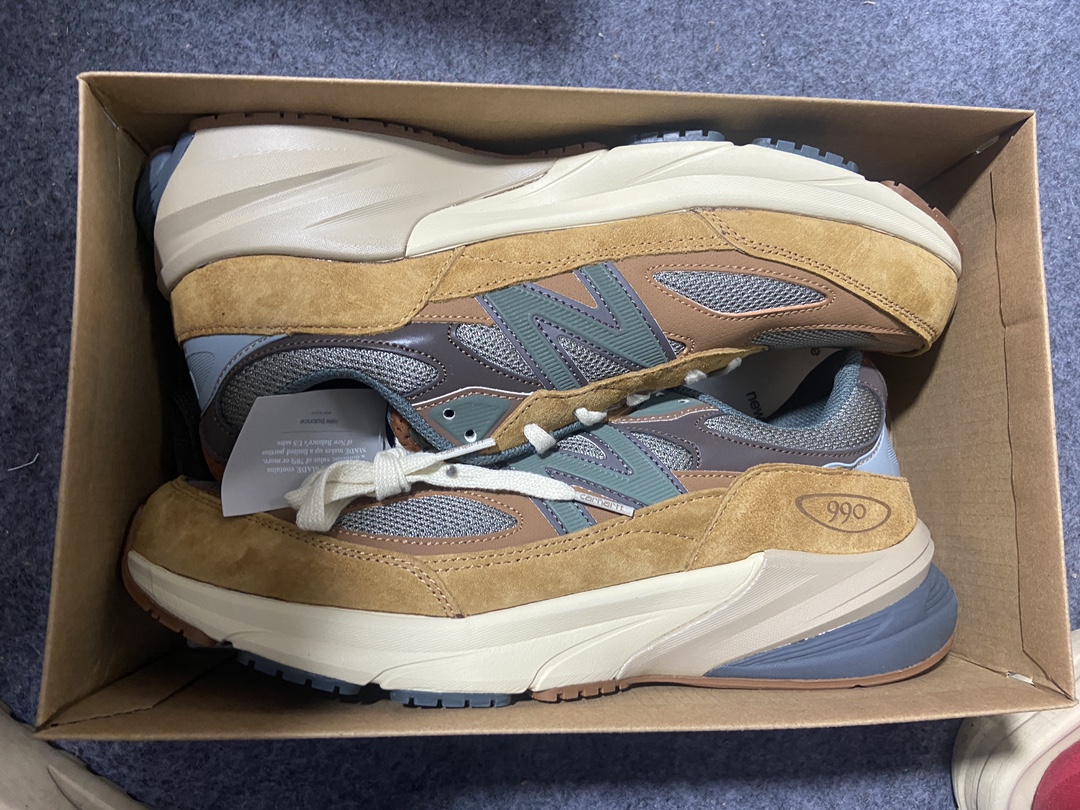 CarharttWIPxNewBalanceM990CH6新百伦NB990V6第六代总统复古慢跑鞋联名卡