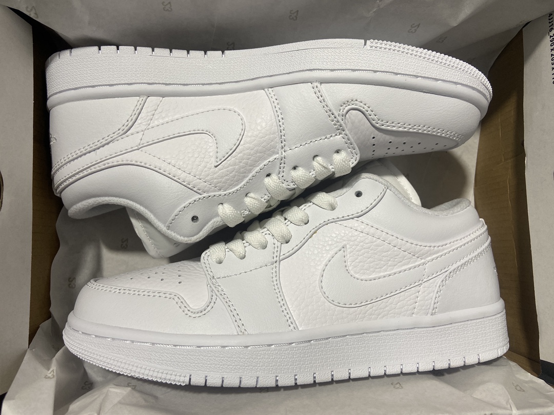 aj1纯白低帮尺码35.5-46AirJordan1AJ1纯白耐克低帮男女小白鞋553558-111YZ